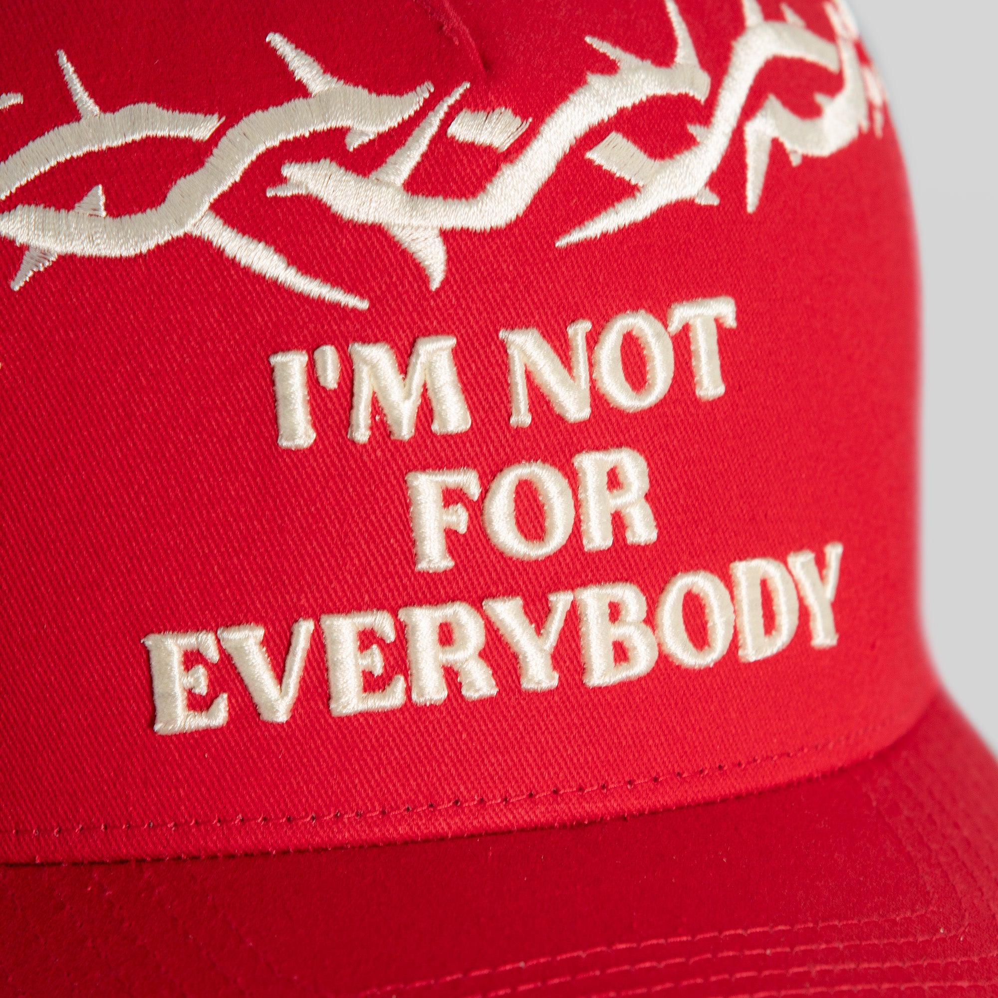 I'M NOT FOR EVERYBODY CROWN OF THORNS TWILL TRUCKER