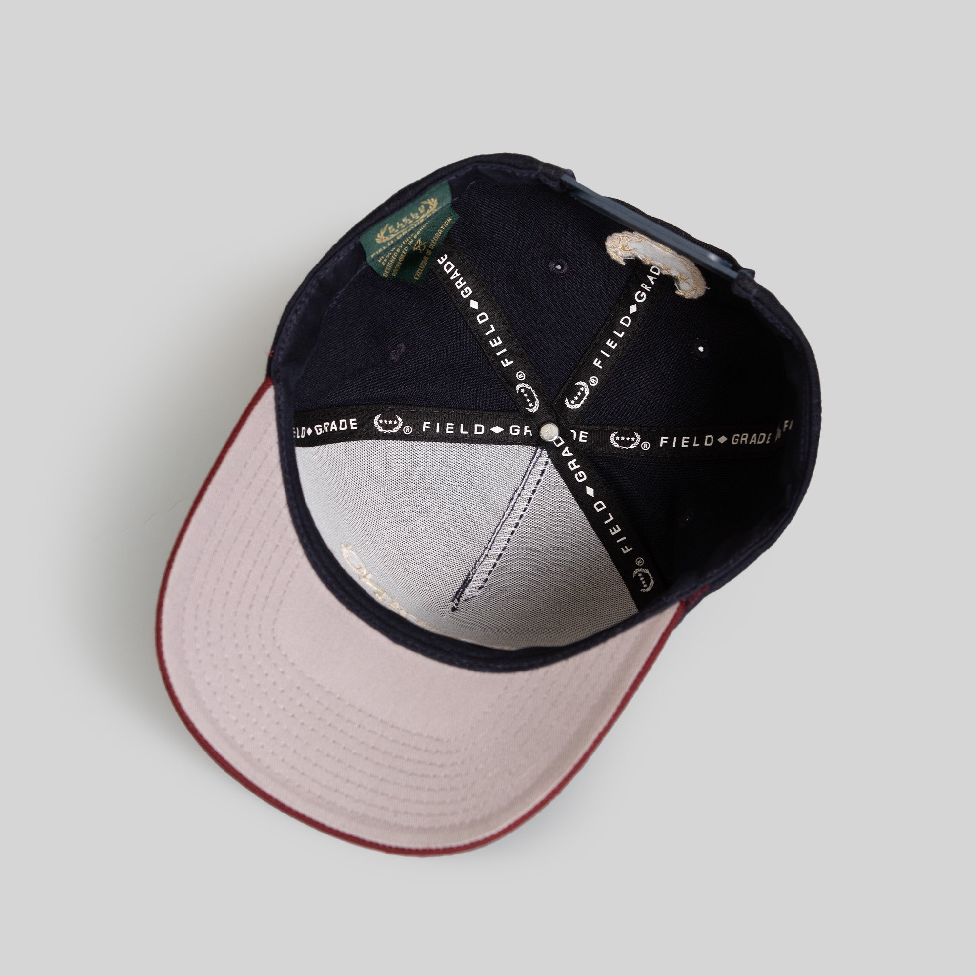 ON BUSINESS BORDEAUX DEEP NAVY WOOL TRUCKER HAT