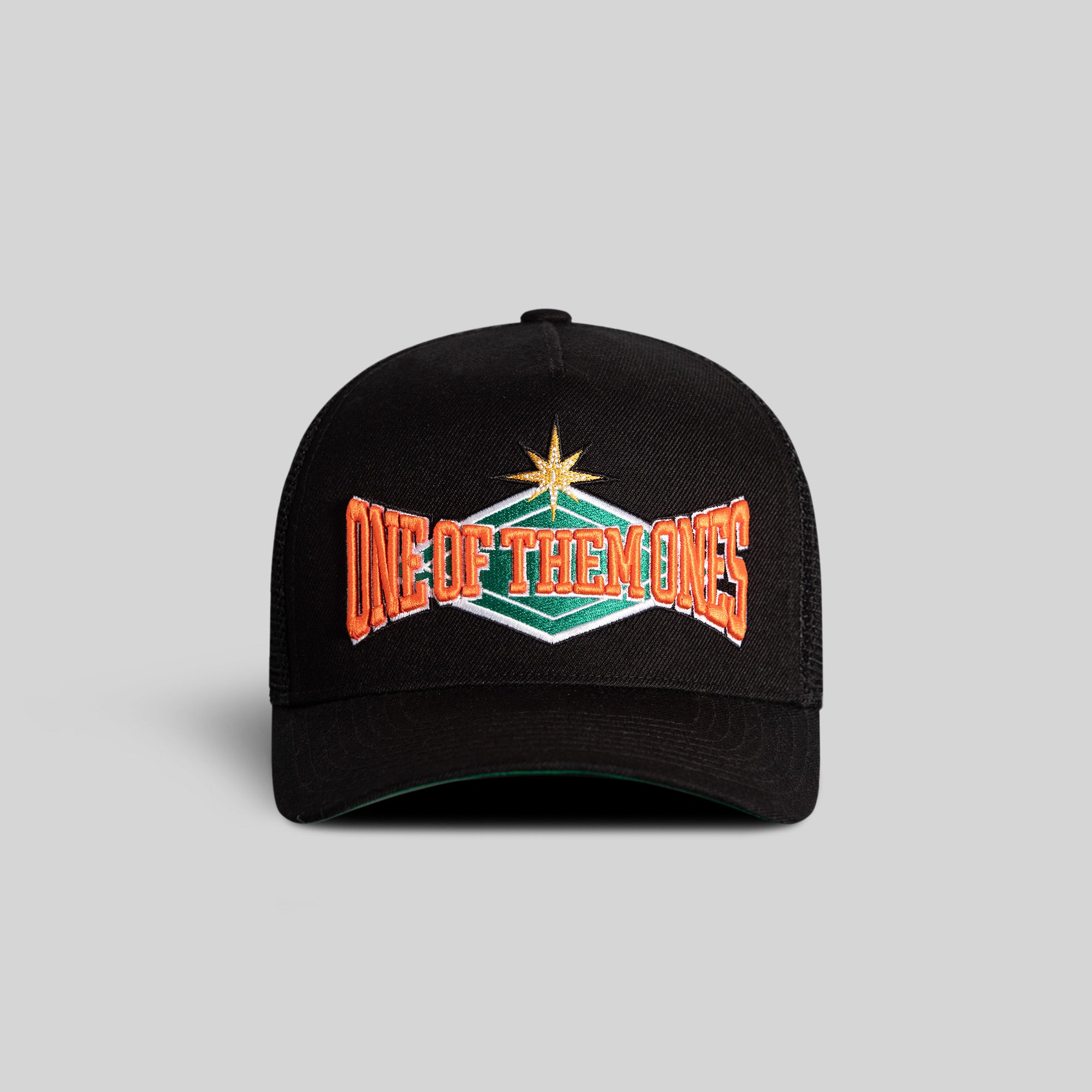 ONE OF THEM ONES BLACK WOOL MESH TRUCKER