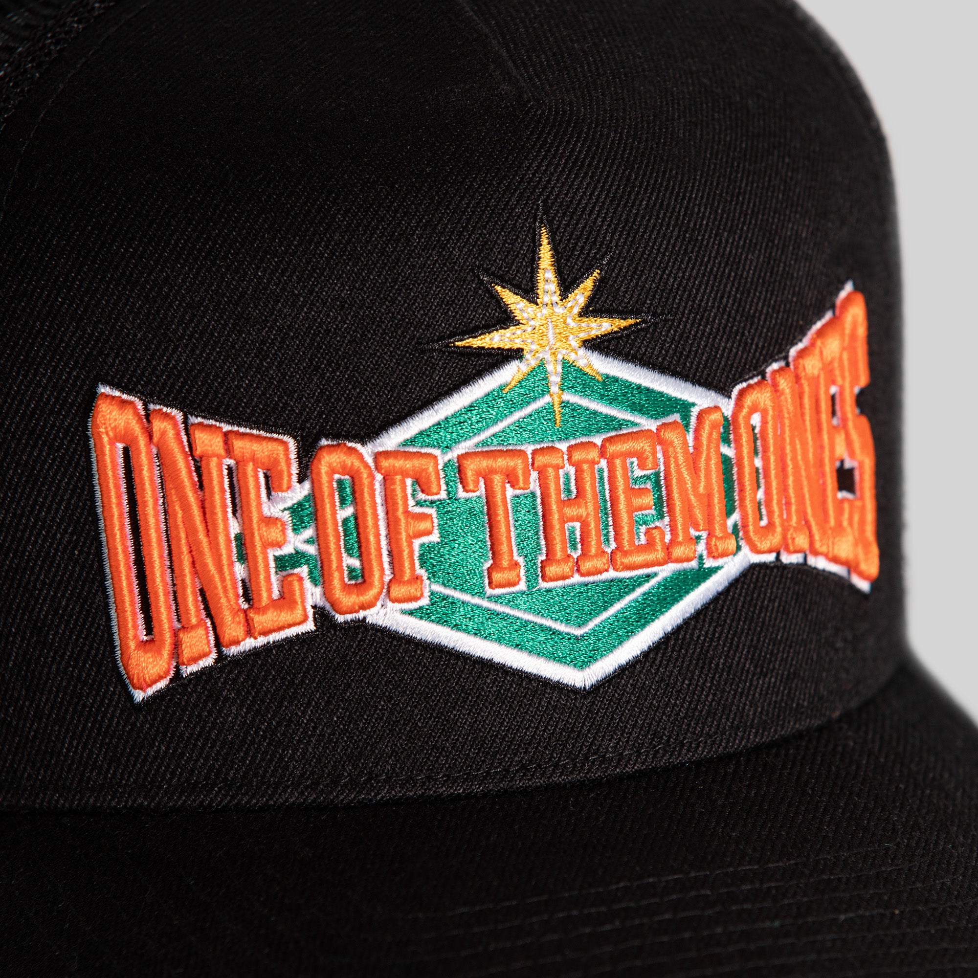 ONE OF THEM ONES BLACK WOOL MESH TRUCKER