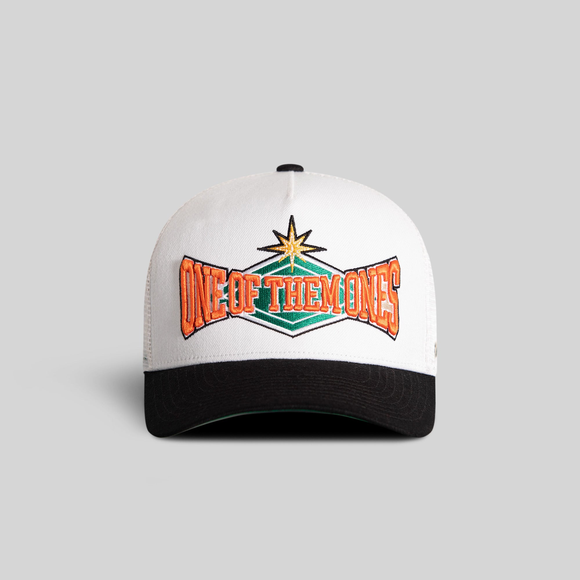 ONE OF THEM ONES SAND BLACK WOOL MESH TRUCKER