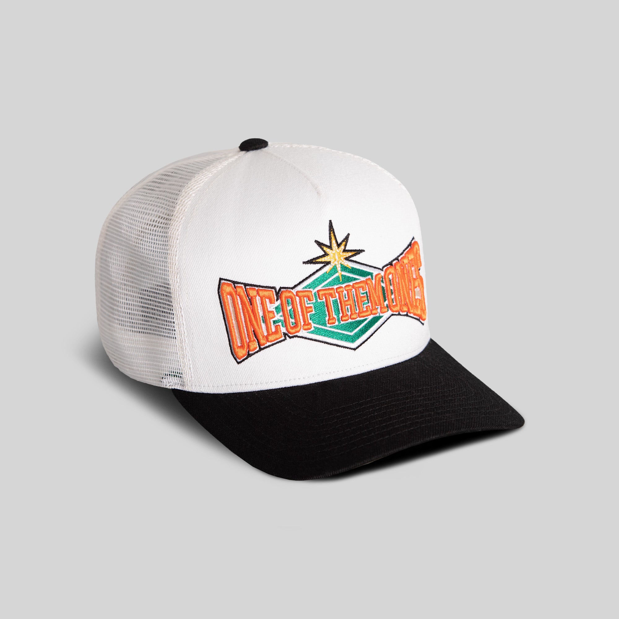 ONE OF THEM ONES SAND BLACK WOOL MESH TRUCKER