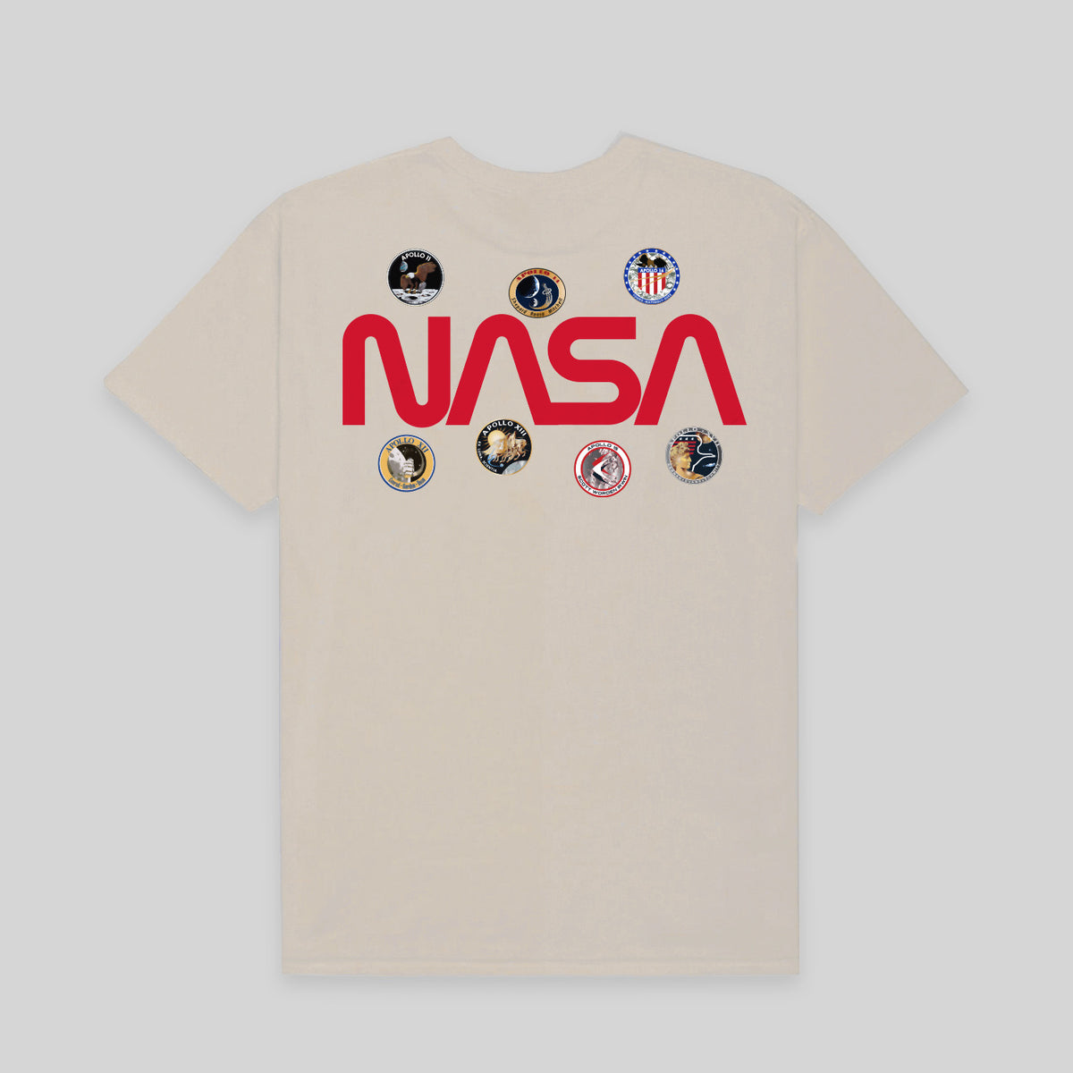 SKYLAB NASA MISSION PATCHES SAND COTTON TEE