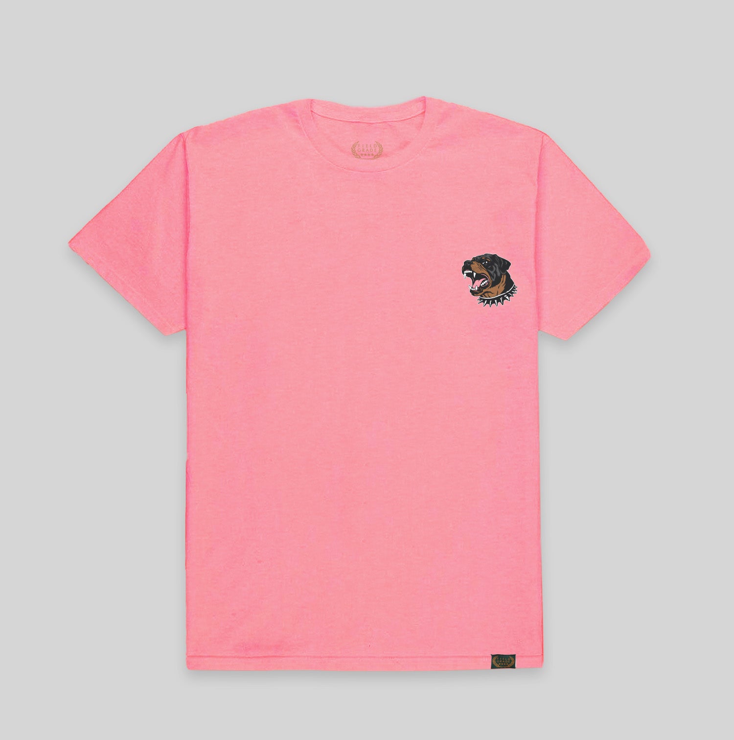 BEWARE OF ROTTY PINK COTTON TEE