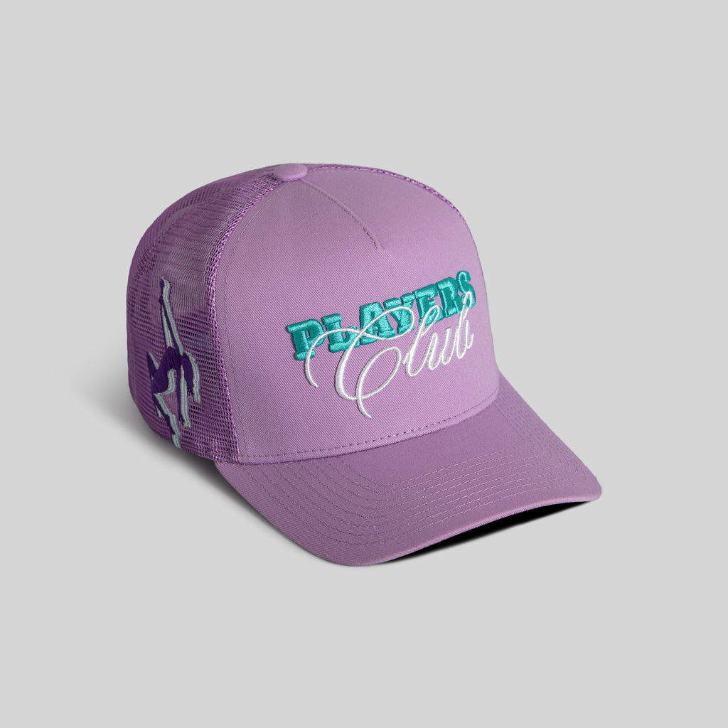 PLAYERS CLUB LILAC TWILL MESH TRUCKER display picture 3