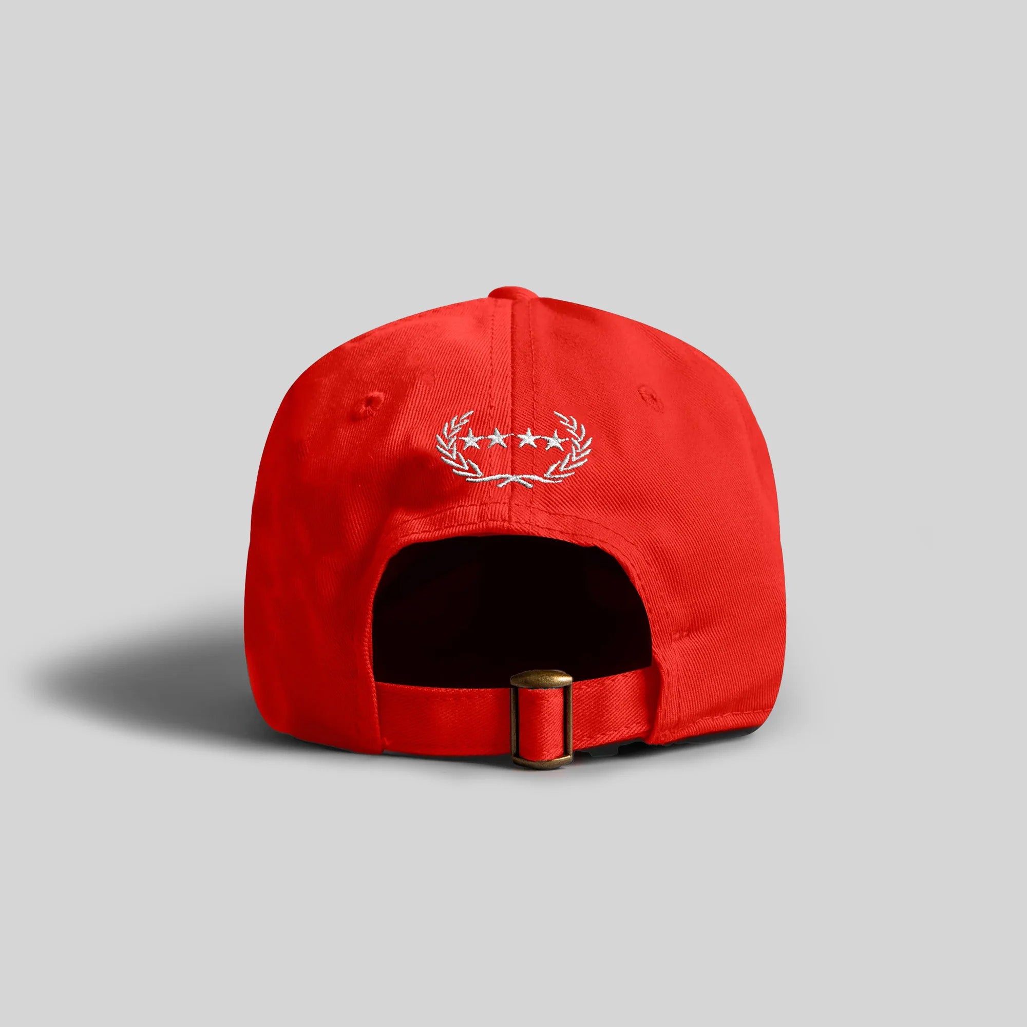 TRUST NO ONE VARSITY RED RELAXED FIT HAT