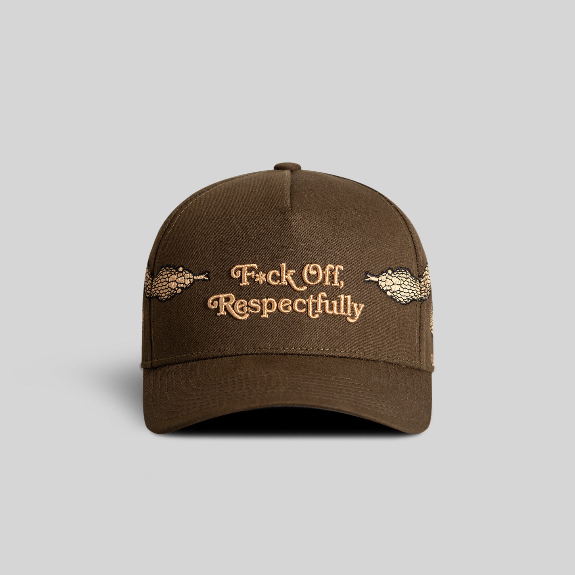 RESPECTFULLY SERPENT OLIVE TWILL TRUCKER