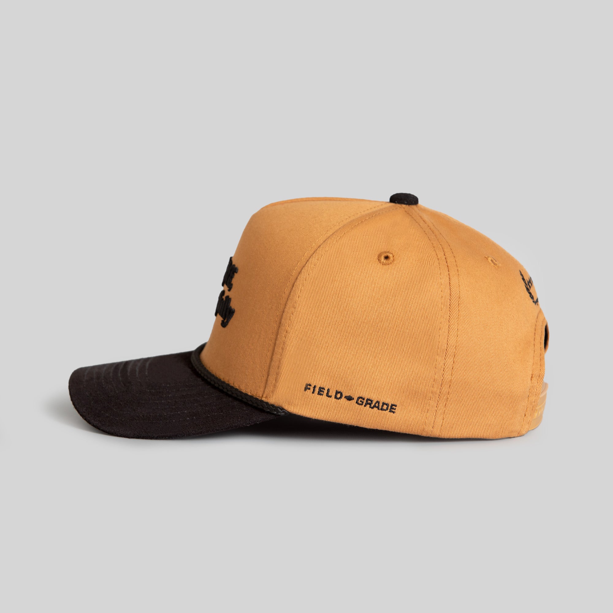 RESPECTFULLY WHEAT BLACK TWILL SUEDE TRUCKER