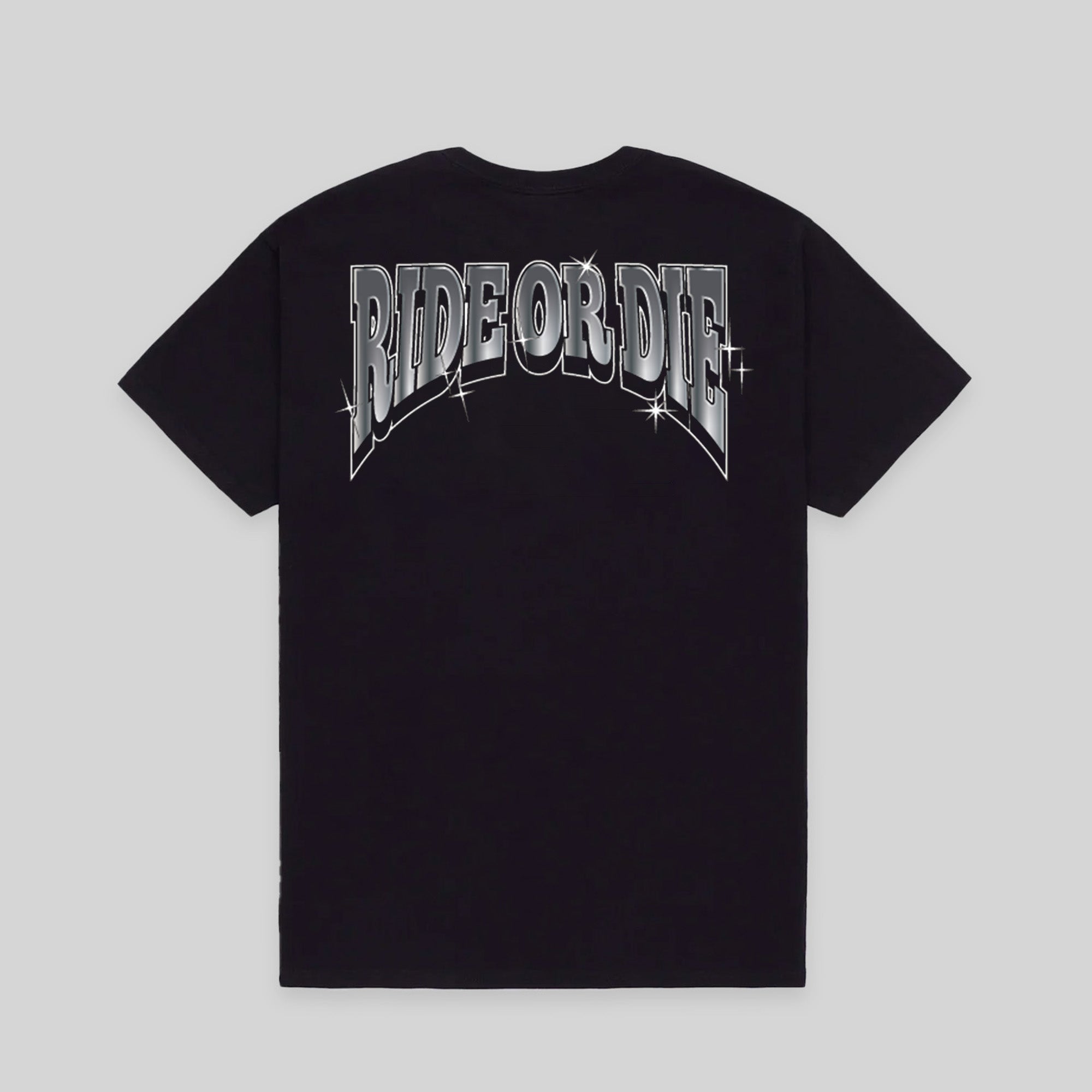 RIDE OR DIE BLACK COTTON TEE