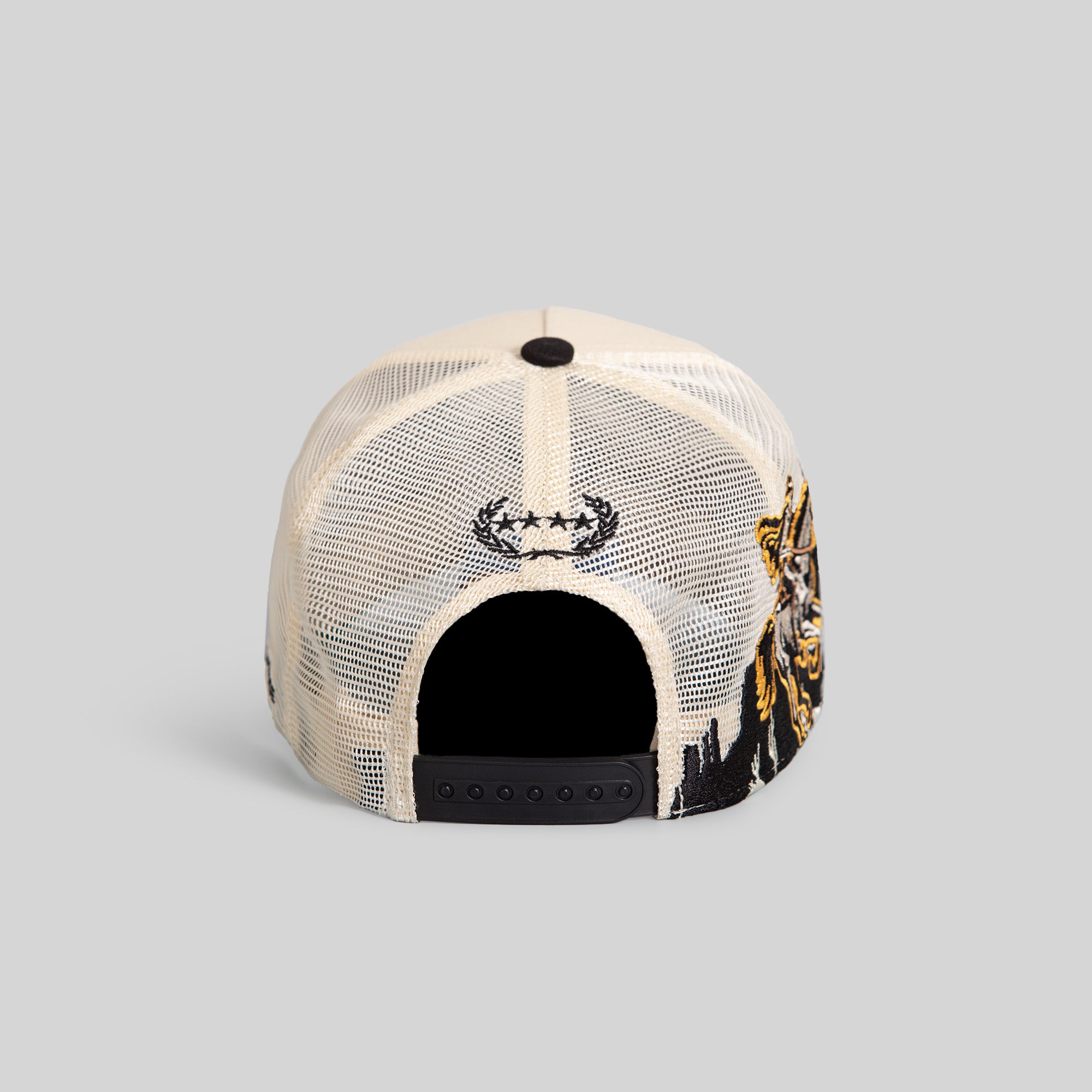 ROAD TO NOWHERE SAND BLACK TWILL MESH TRUCKER