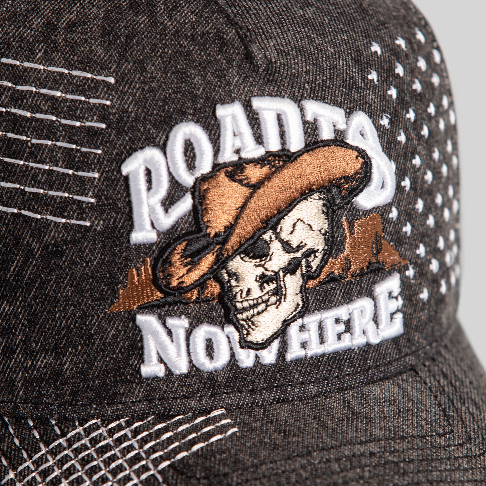 ROAD TO NOWHERE SASHIKO BLACK DENIM TRUCKER