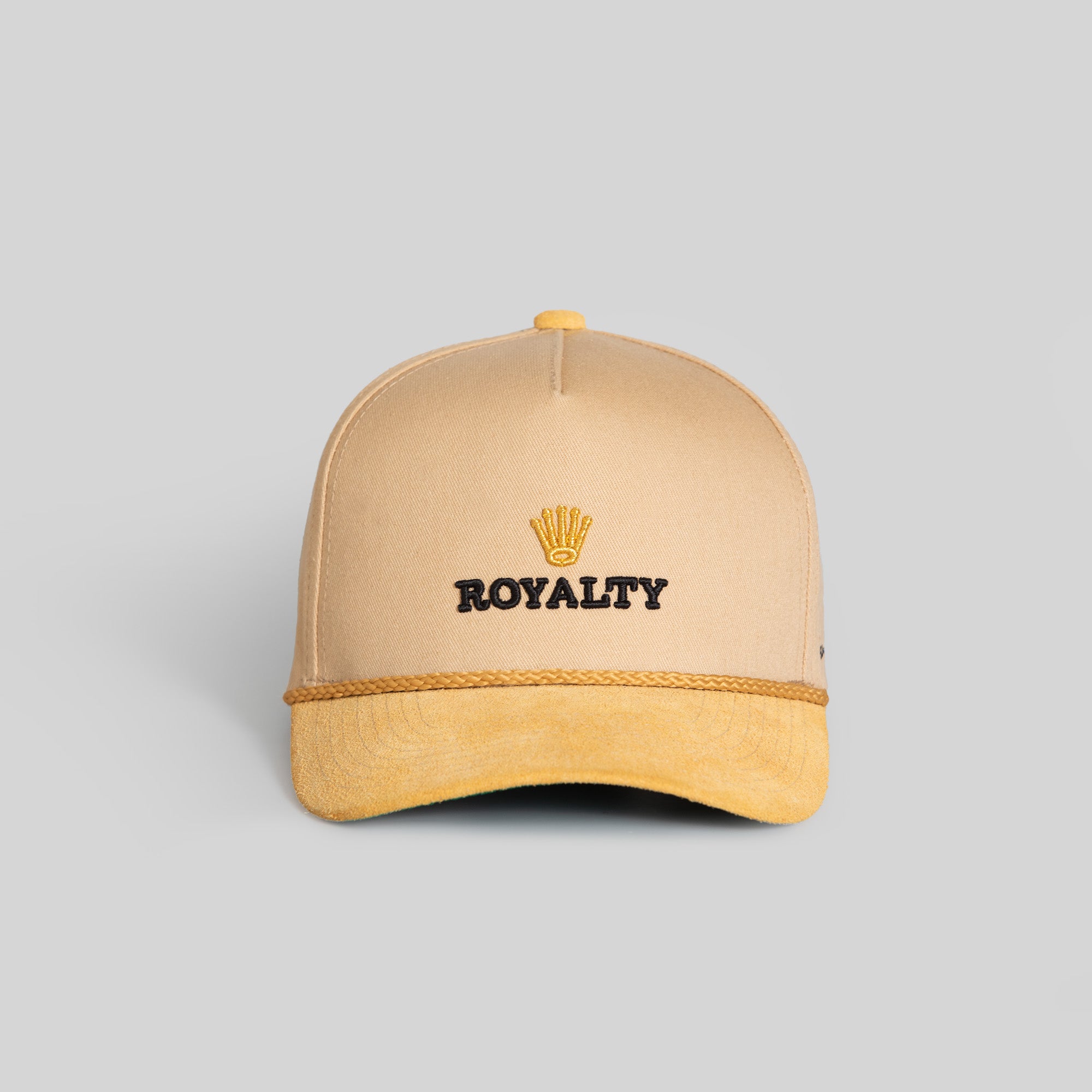 ROYALTY SAND TWILL/SUEDE TRUCKER HAT