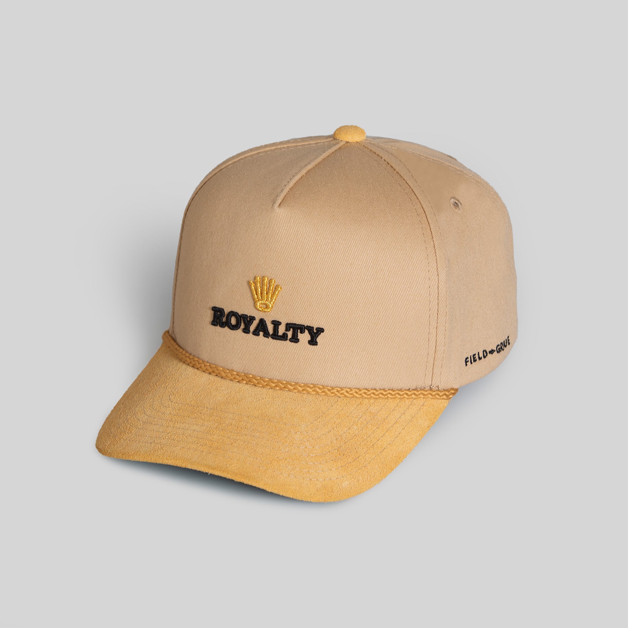 ROYALTY SAND TWILL/SUEDE TRUCKER HAT