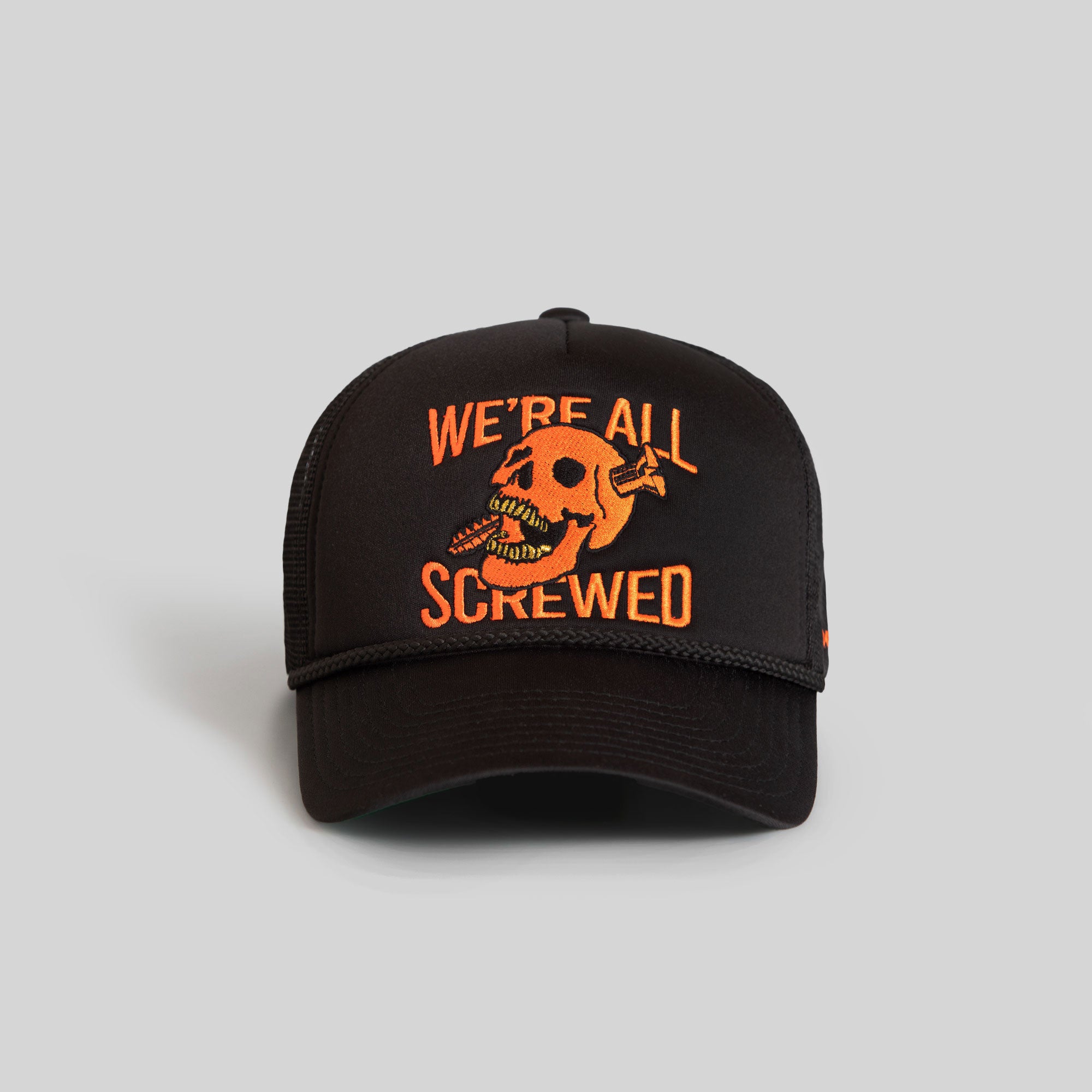 SCREWED UP BLACK FOAM TRUCKER HAT