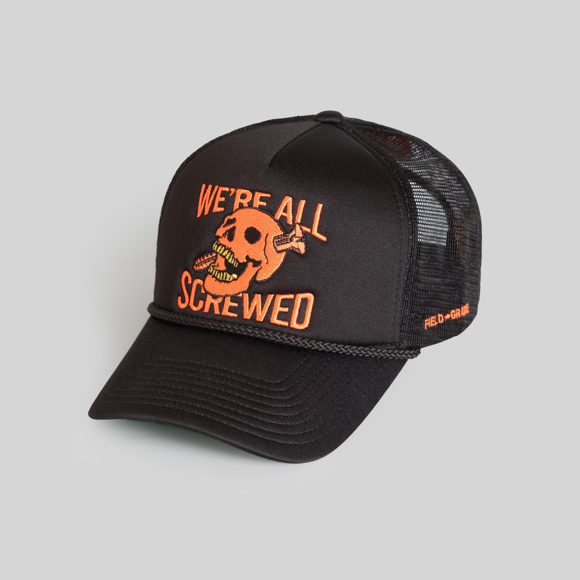 SCREWED UP BLACK FOAM TRUCKER HAT