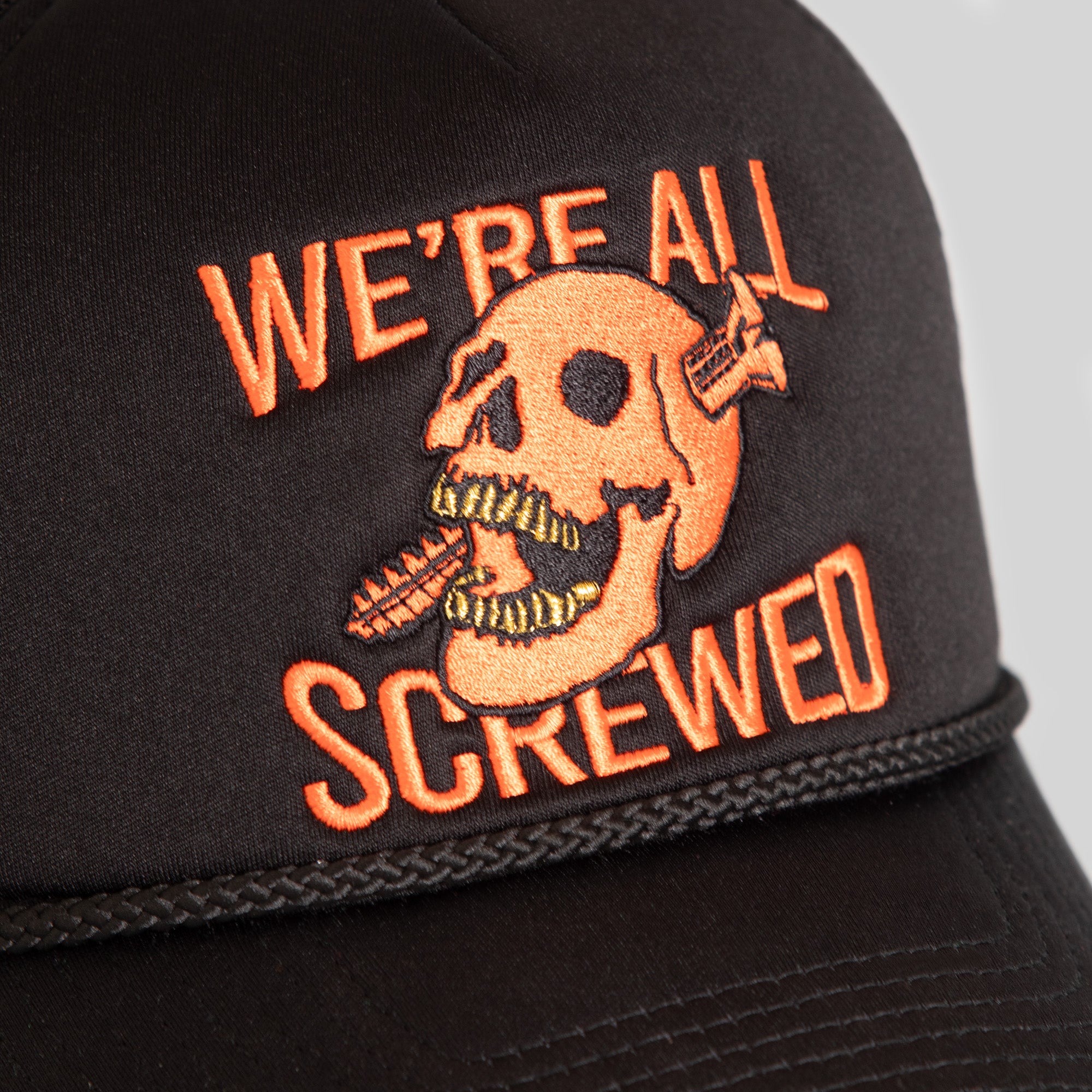 SCREWED UP BLACK FOAM TRUCKER HAT