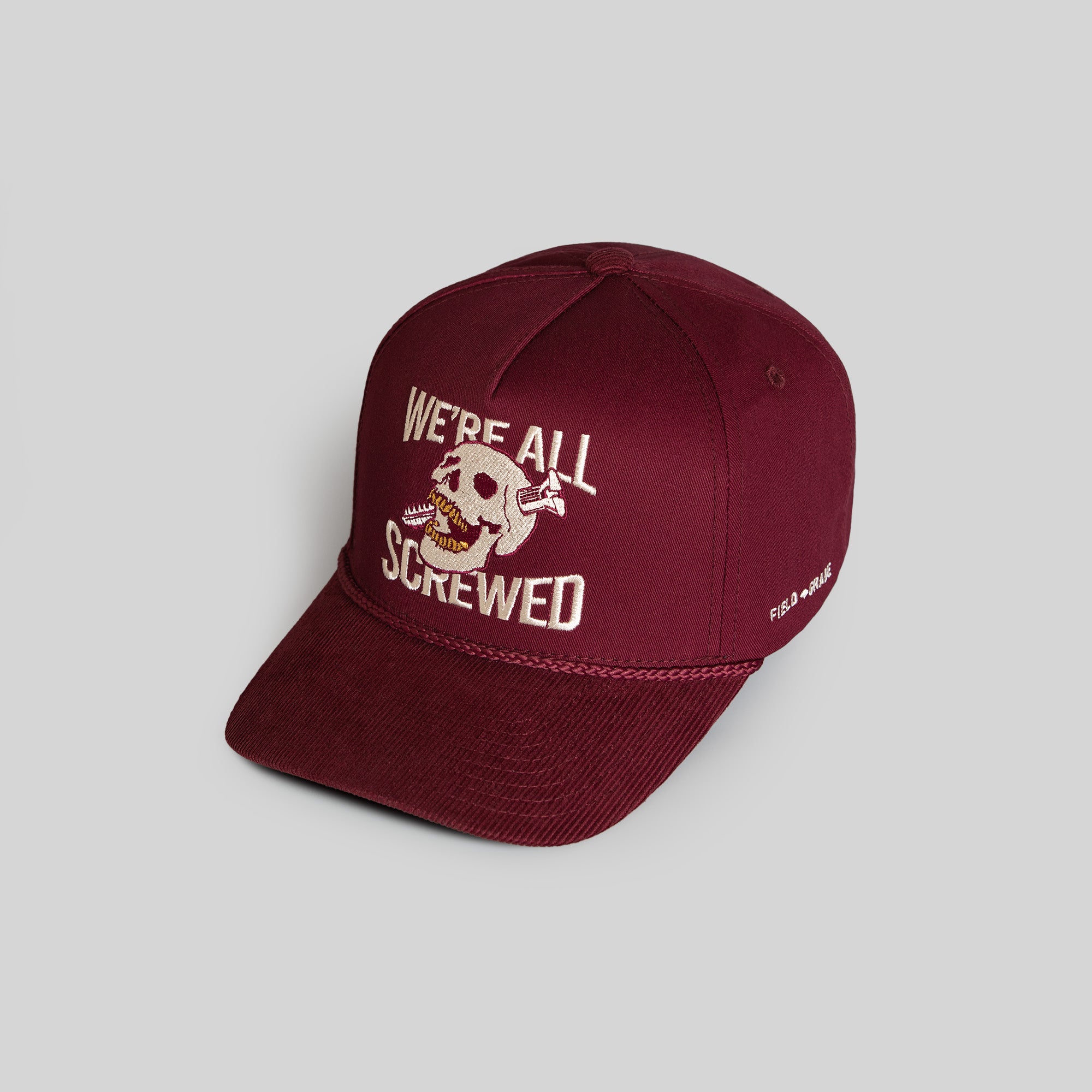 SCREWED UP BORDEAUX TWILL CORDUROY TRUCKER