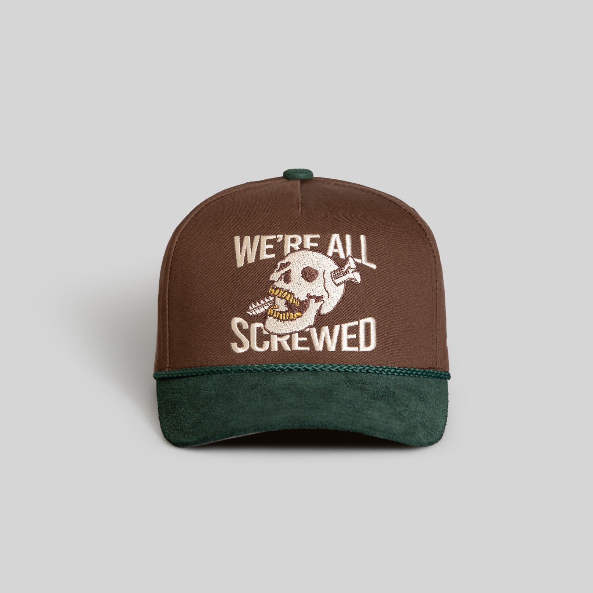 SCREWED UP MOCHA FG GREEN TWILL SUEDE TRUCKER