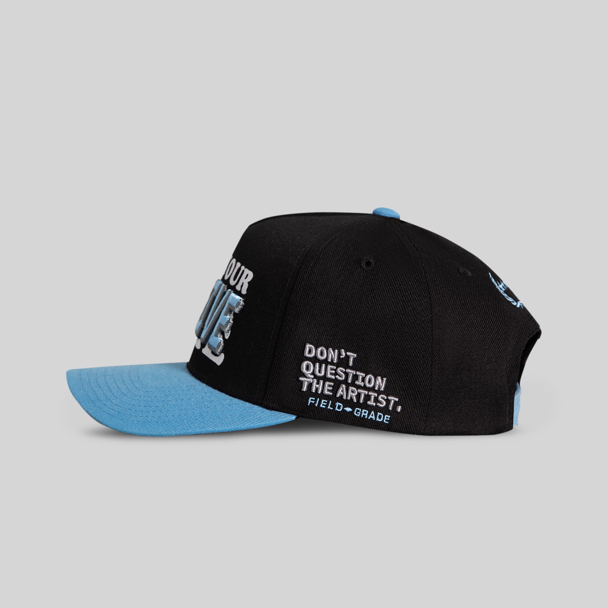 STAY CREATIVE BLACK UNI BLUE WOOL TRUCKER