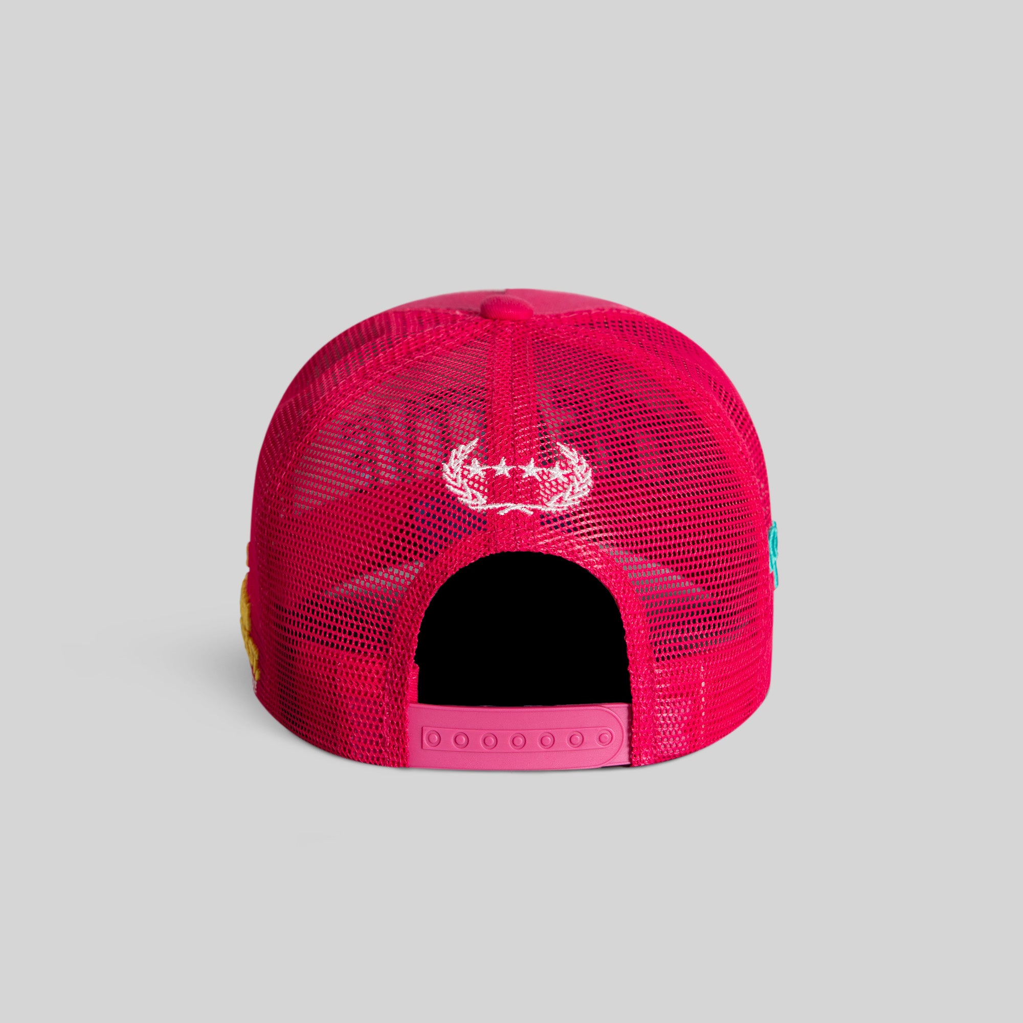 STAY CREATIVE NEON PINK TWILL MESH TRUCKER