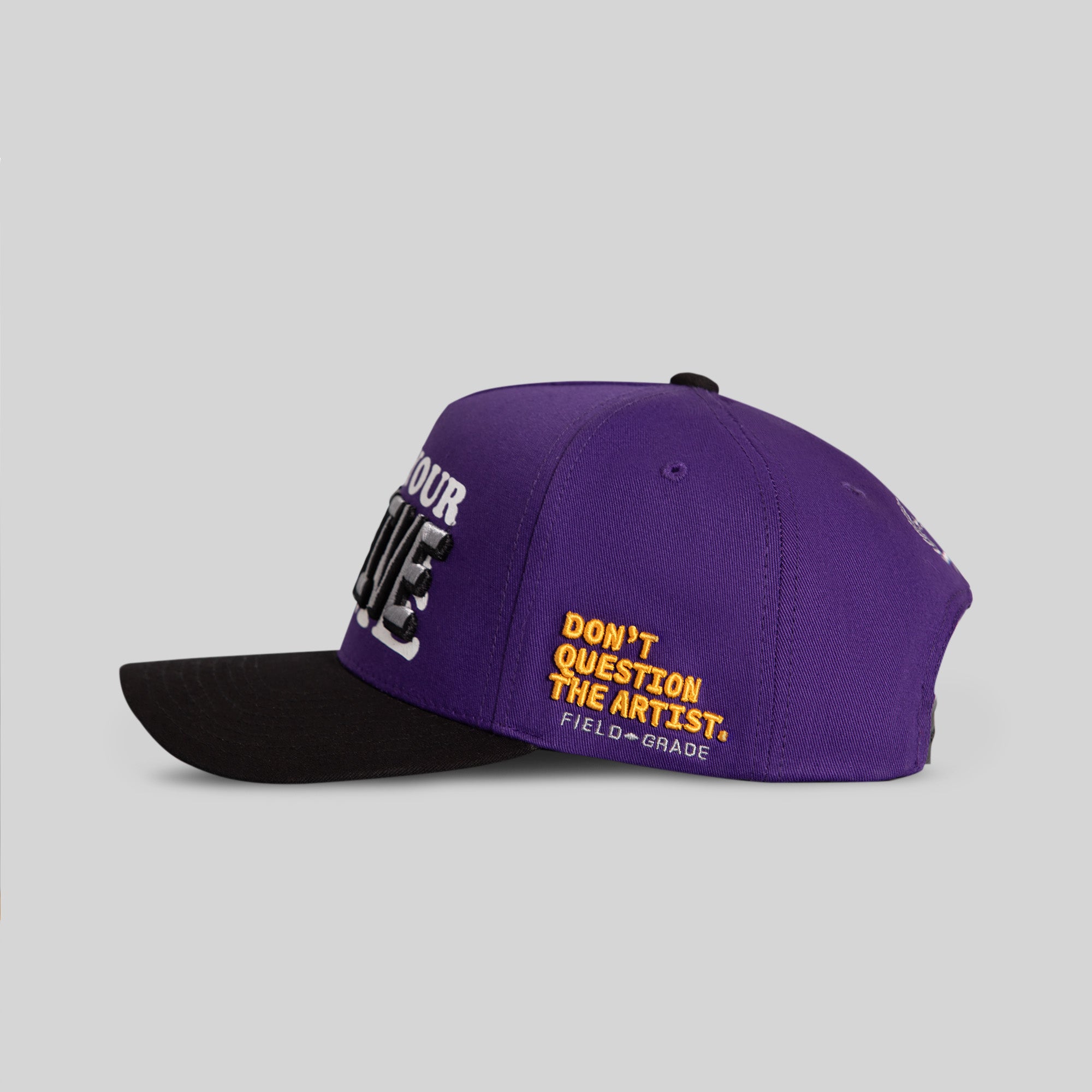 STAY CREATIVE PURPLE BLACK WOOL TRUCKER