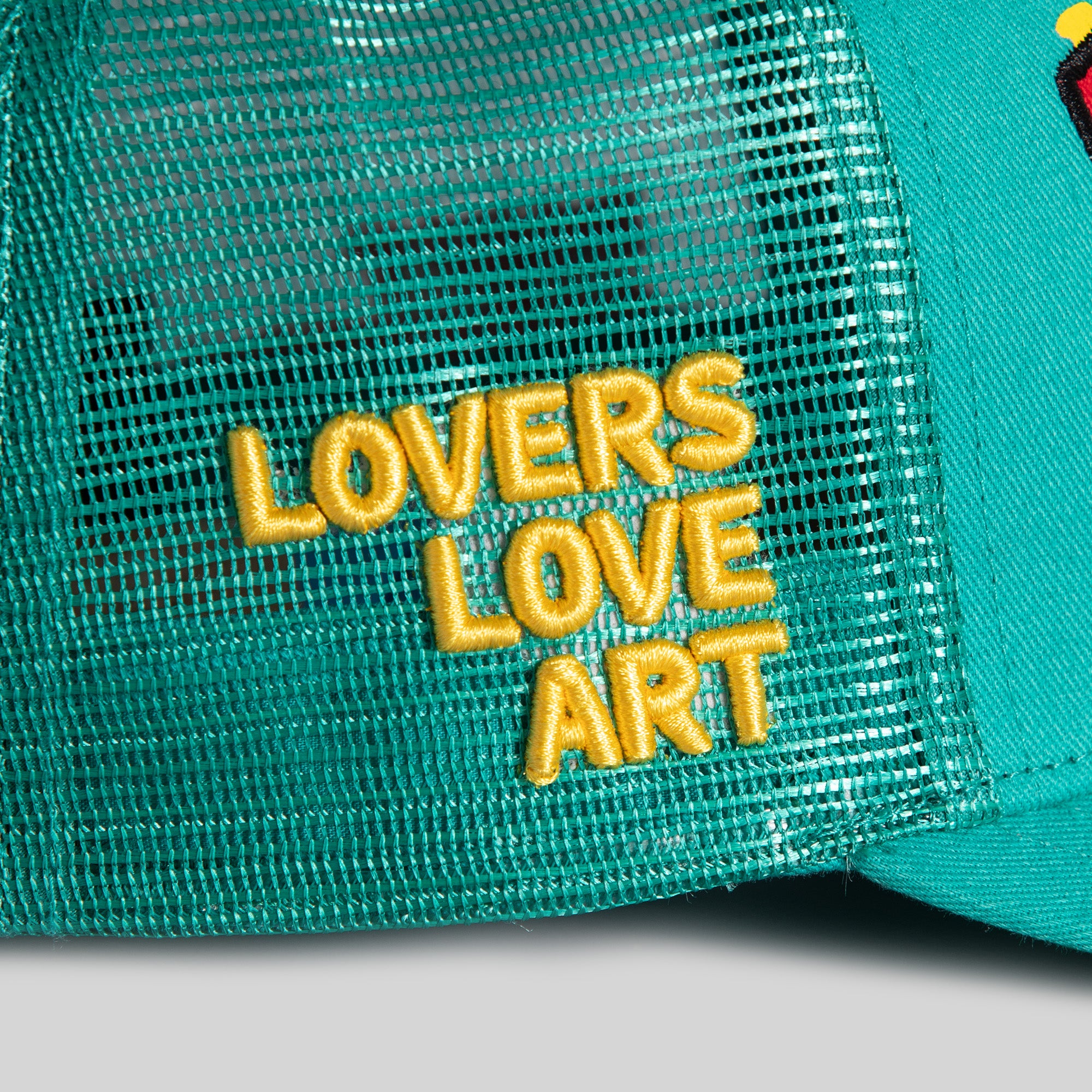 STAY CREATIVE TEAL TWILL MESH TRUCKER