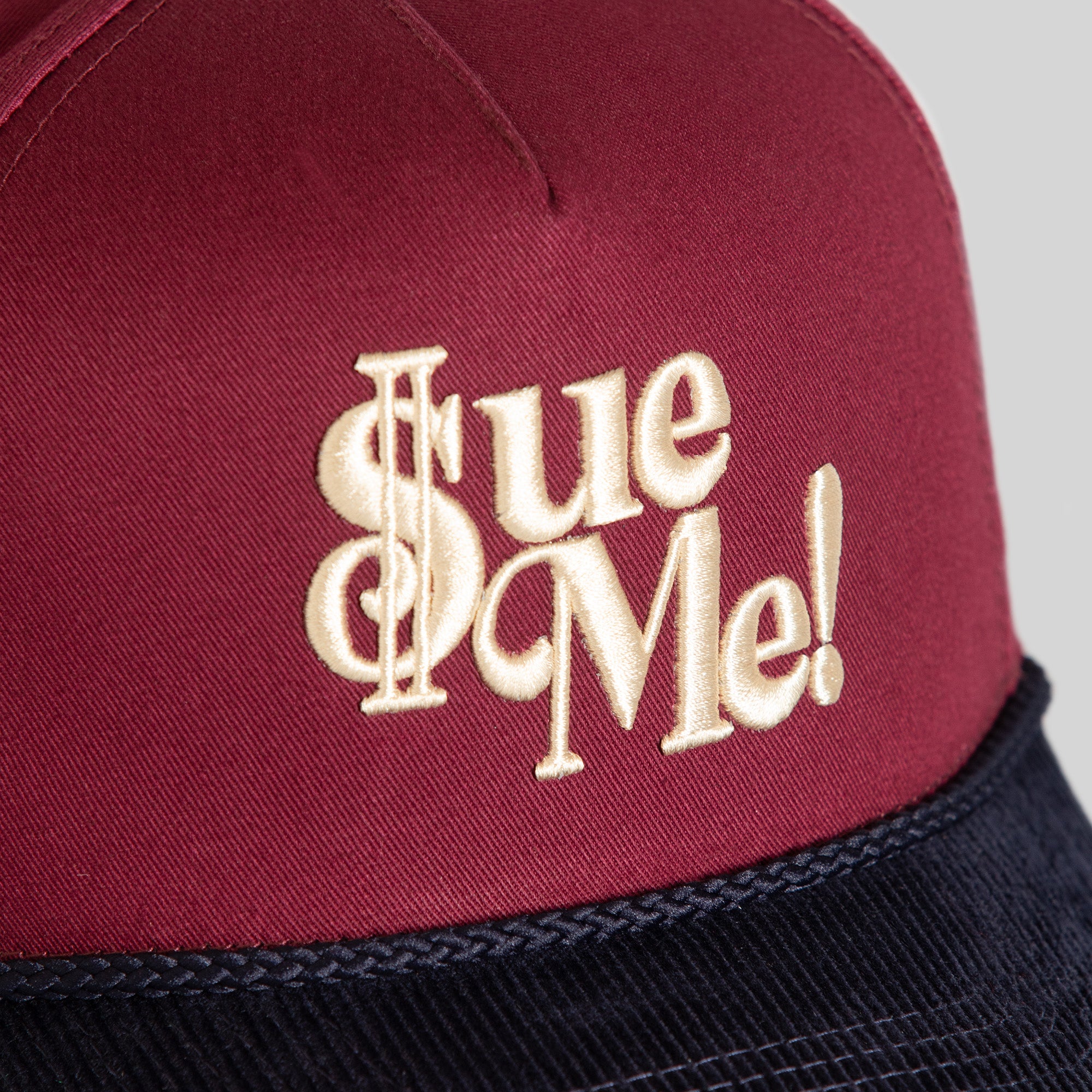 SUE ME BORDEAUX DEEP NAVY TWILL CORDUROY TRUCKER