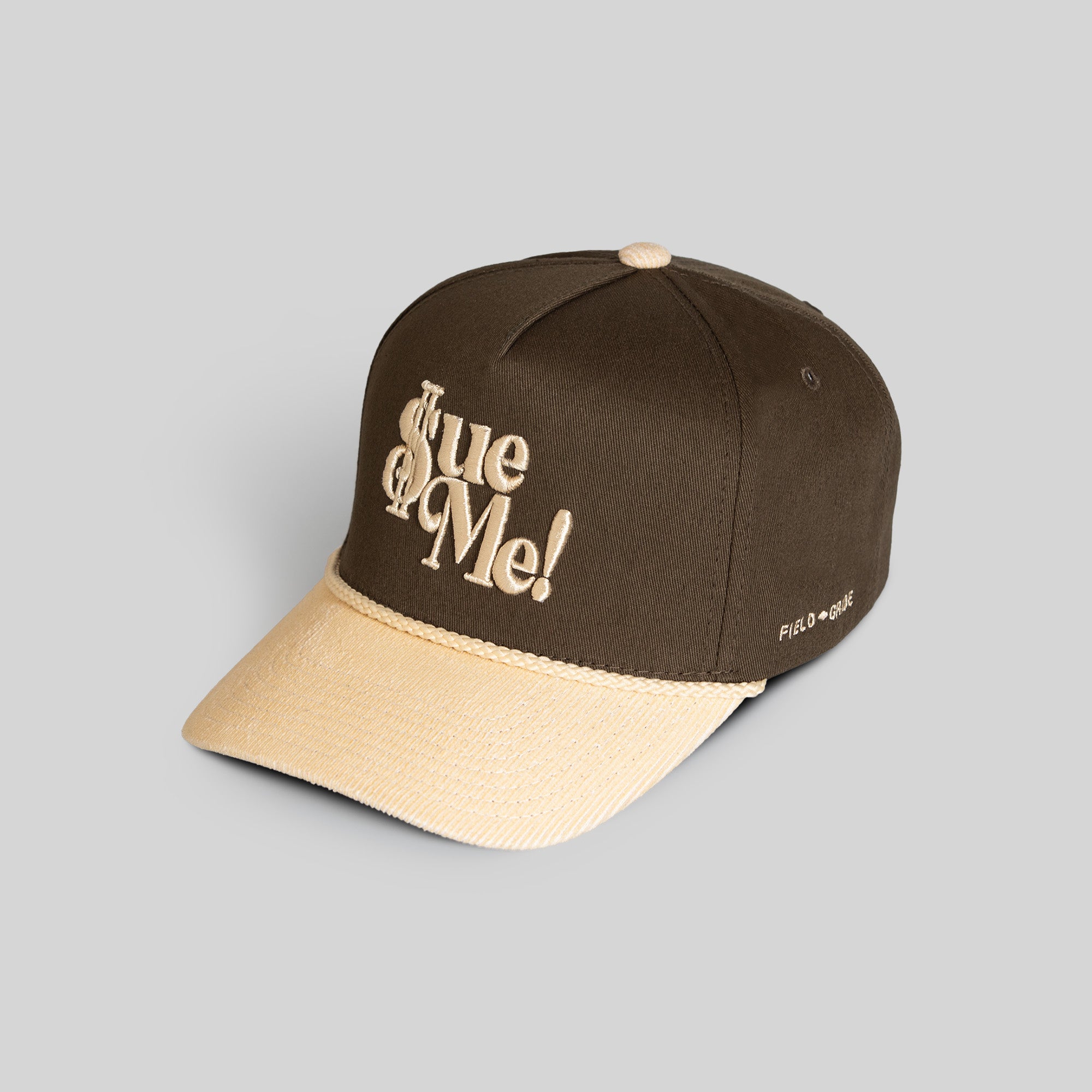 SUE ME OLIVE SAND TWILL CORDUROY TRUCKER