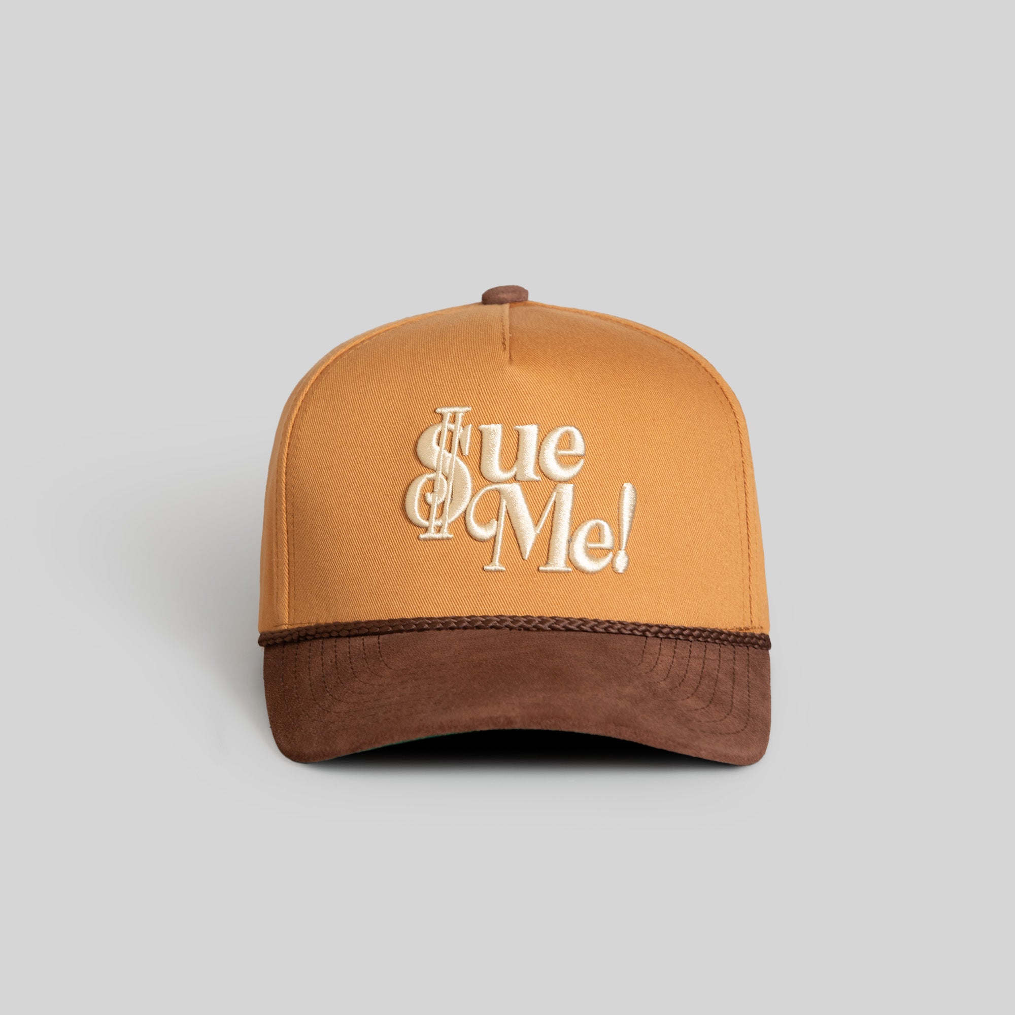 SUE ME WHEAT MOCHA TWILL SUEDE TRUCKER