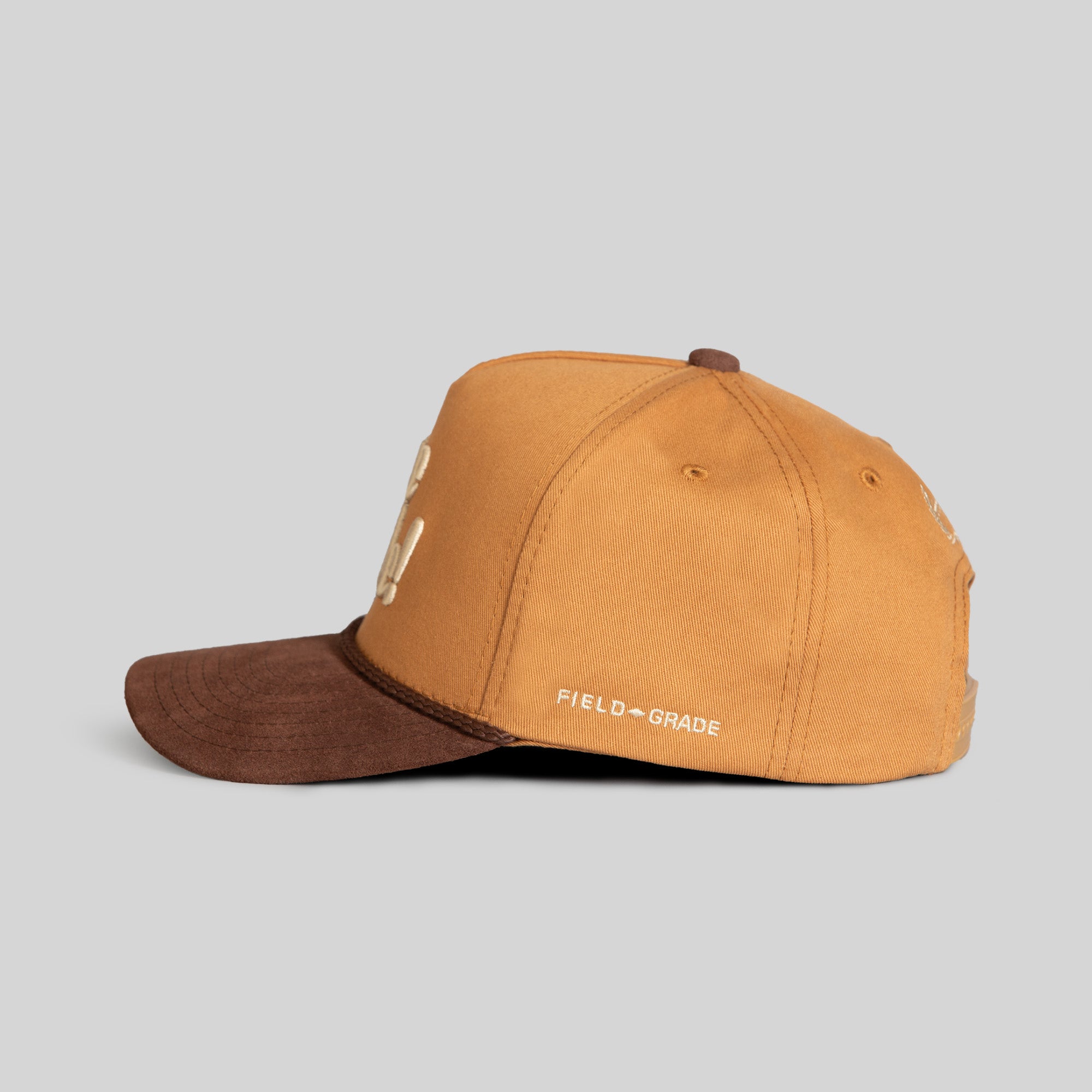 SUE ME WHEAT MOCHA TWILL SUEDE TRUCKER