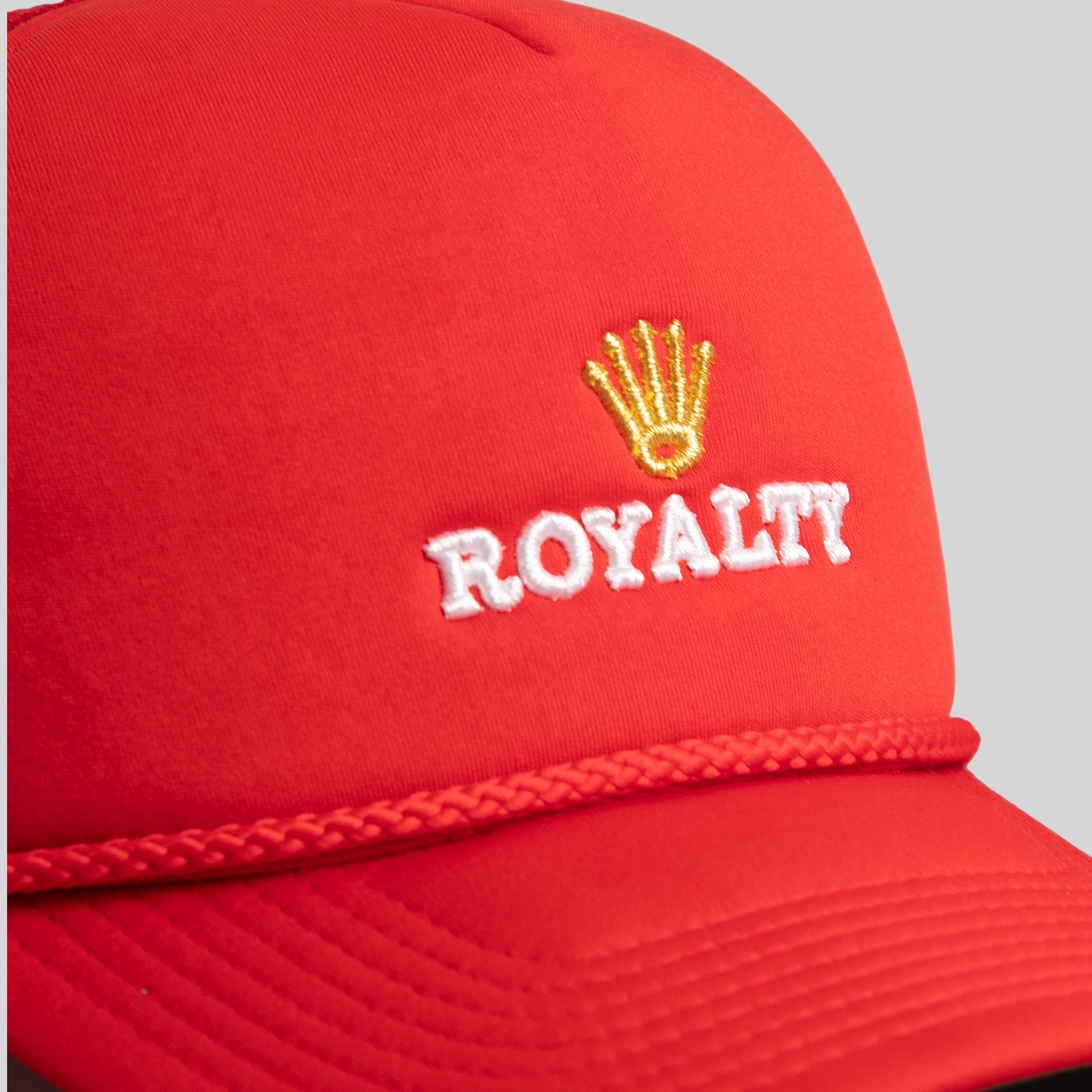 ROYALTY VARSITY RED TRUCKER HAT