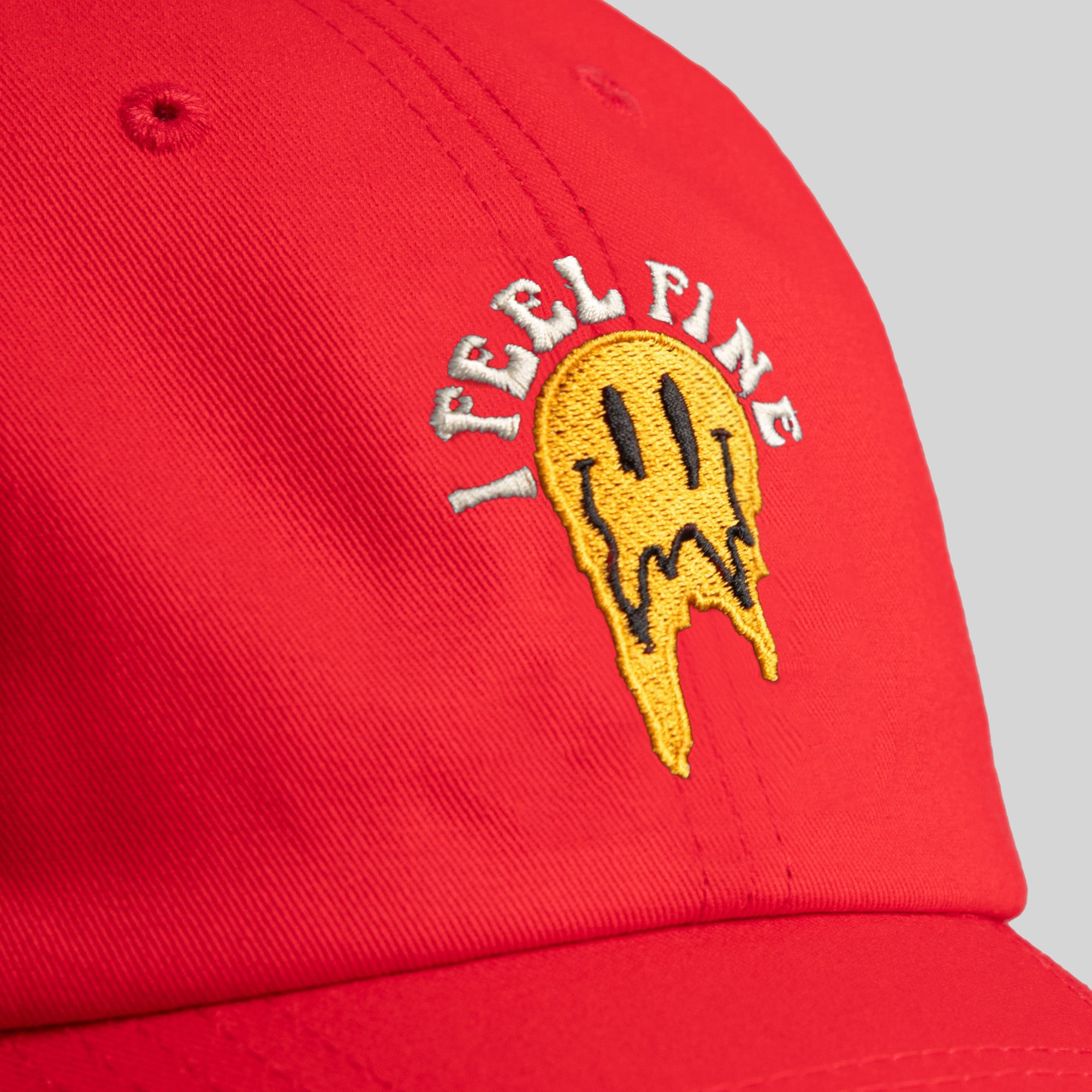 I FEEL FINE VARSITY RED RELAXED FIT HAT