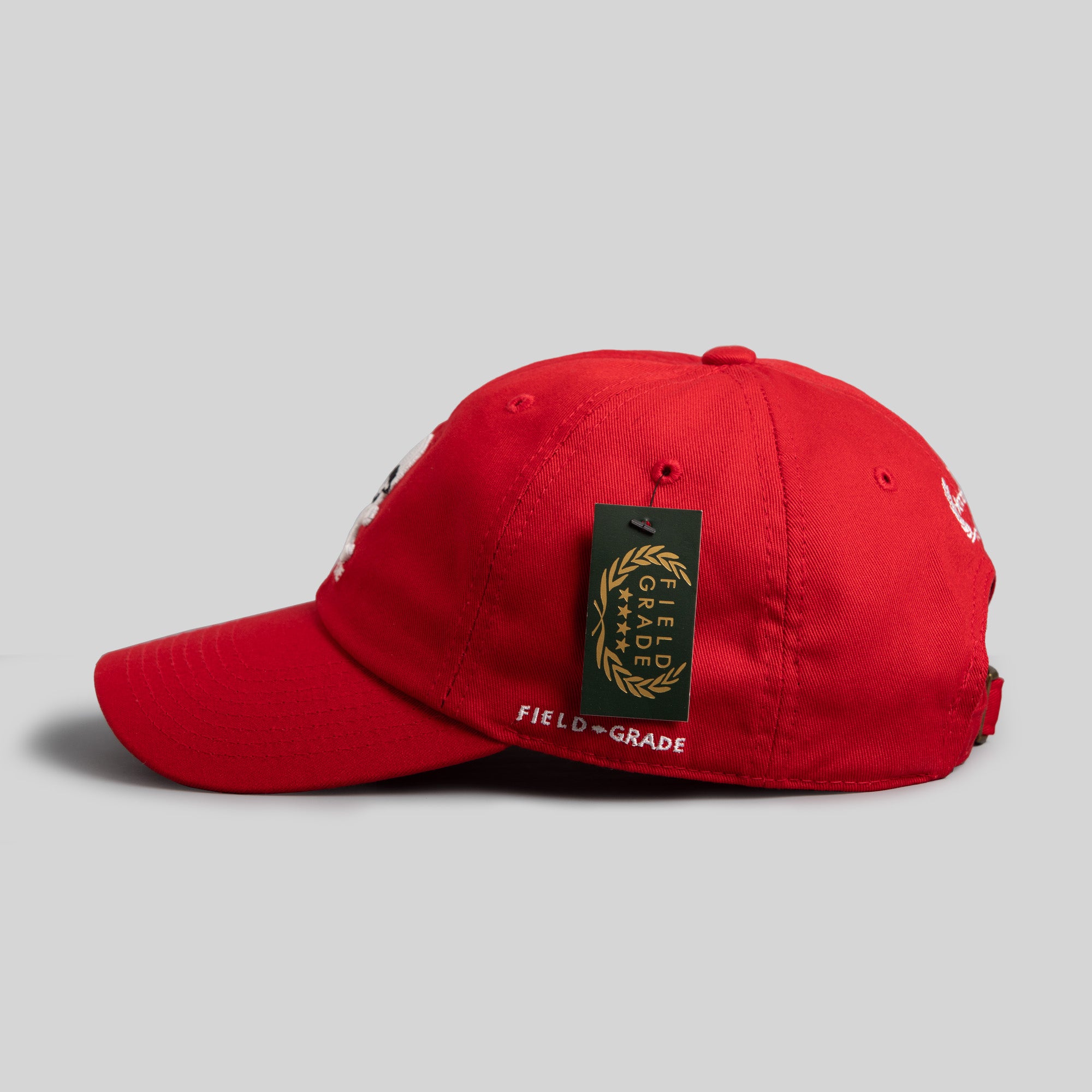 TRUST NO ONE VARSITY RED RELAXED FIT HAT