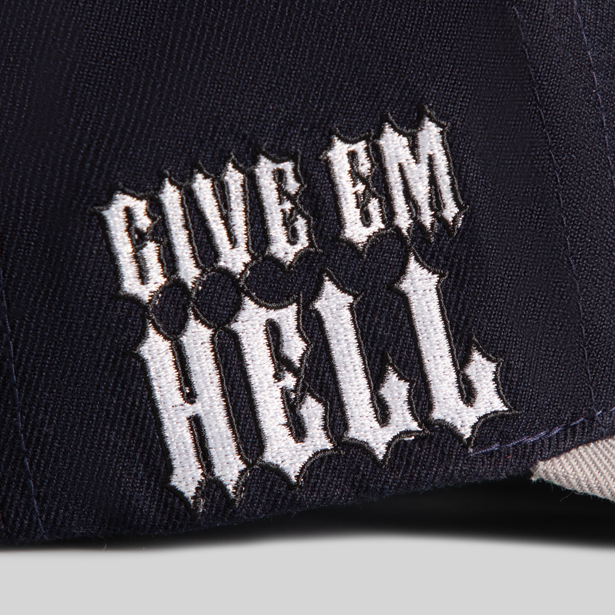 THE WORLD IS MINE DEEP NAVY CEMENT WOOL TRUCKER