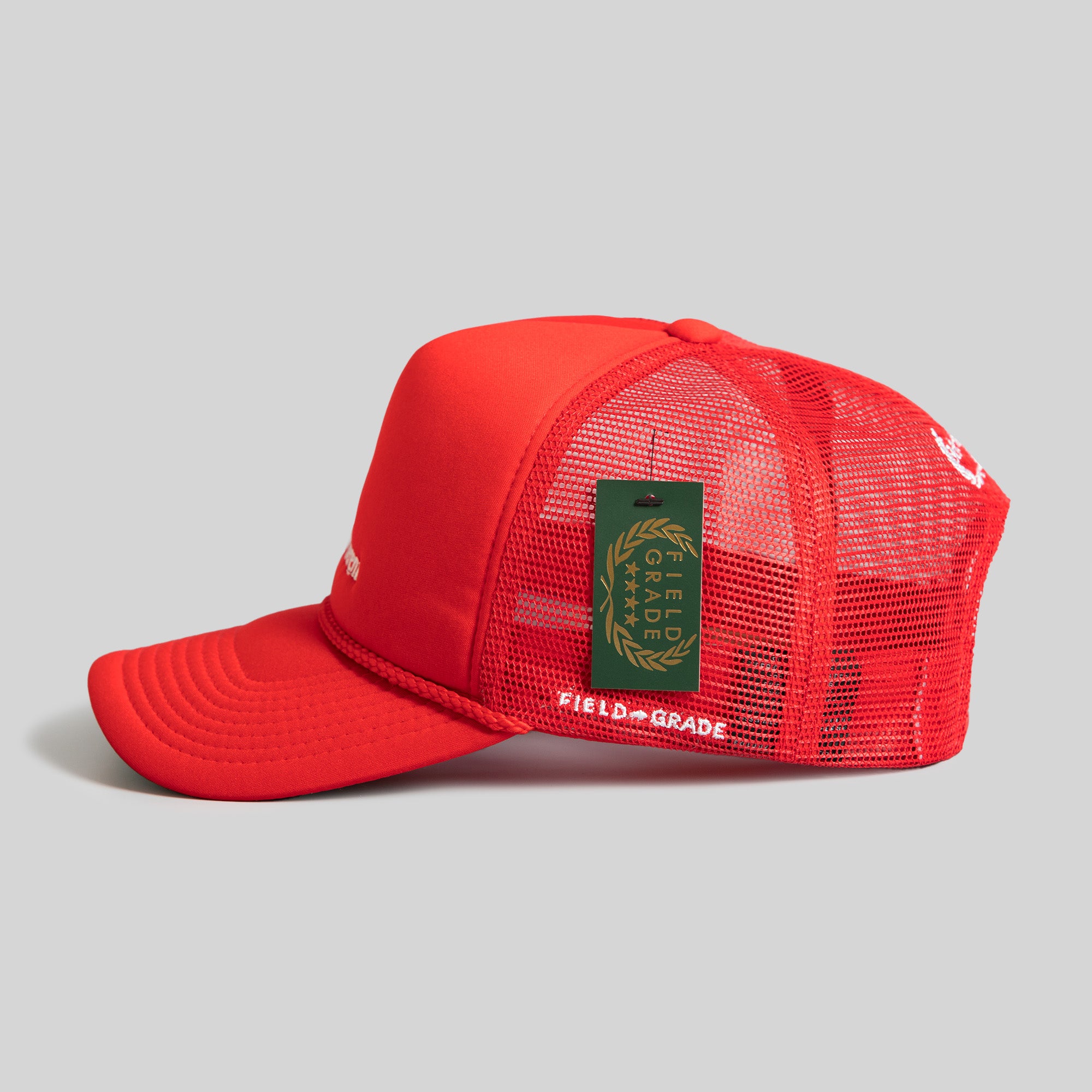 THINK DIFFERENT RED TRUCKER HAT