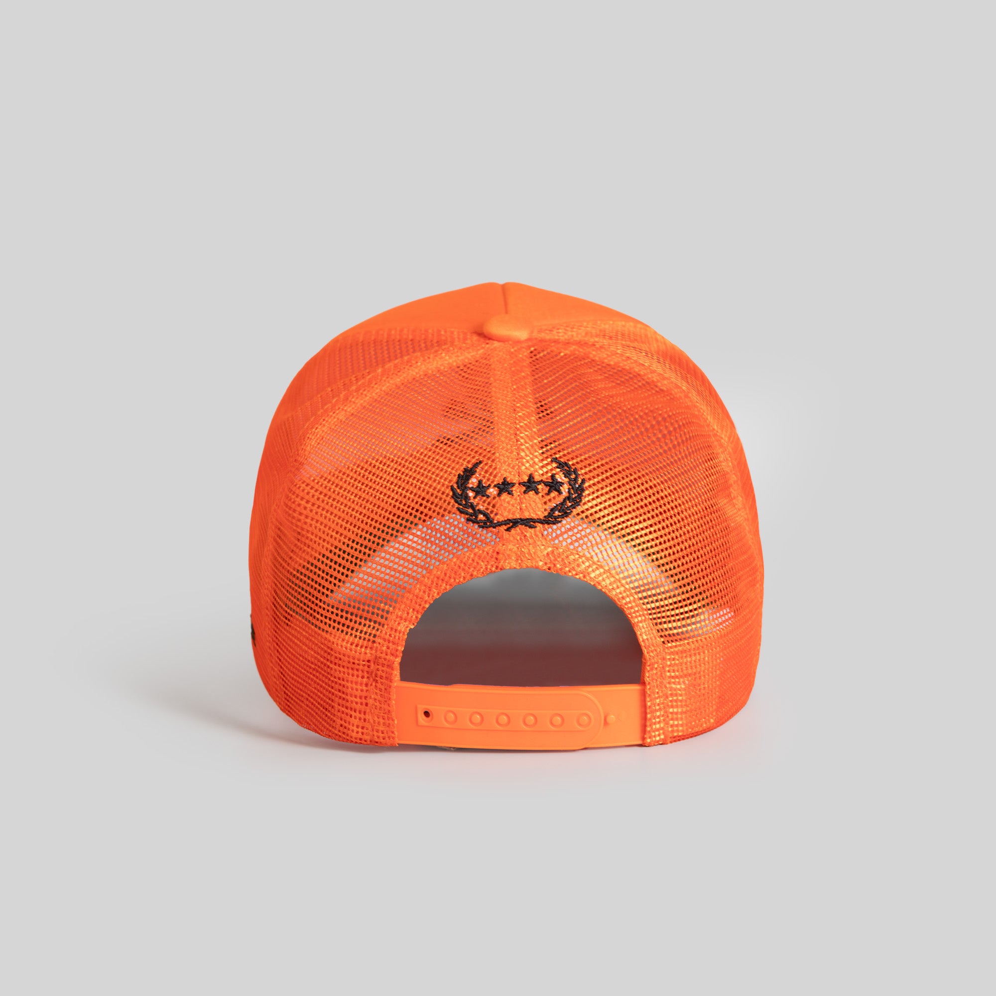 TRUST NO ONE ORANGE FOAM MESHBACK TRUCKER HAT