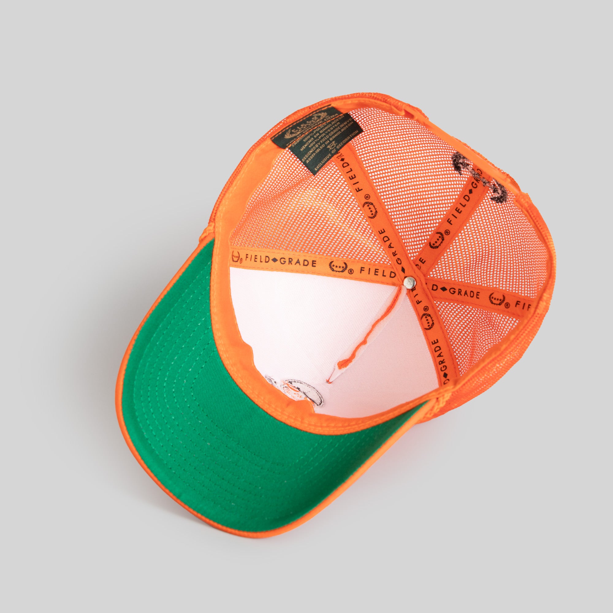 TRUST NO ONE ORANGE FOAM MESHBACK TRUCKER HAT