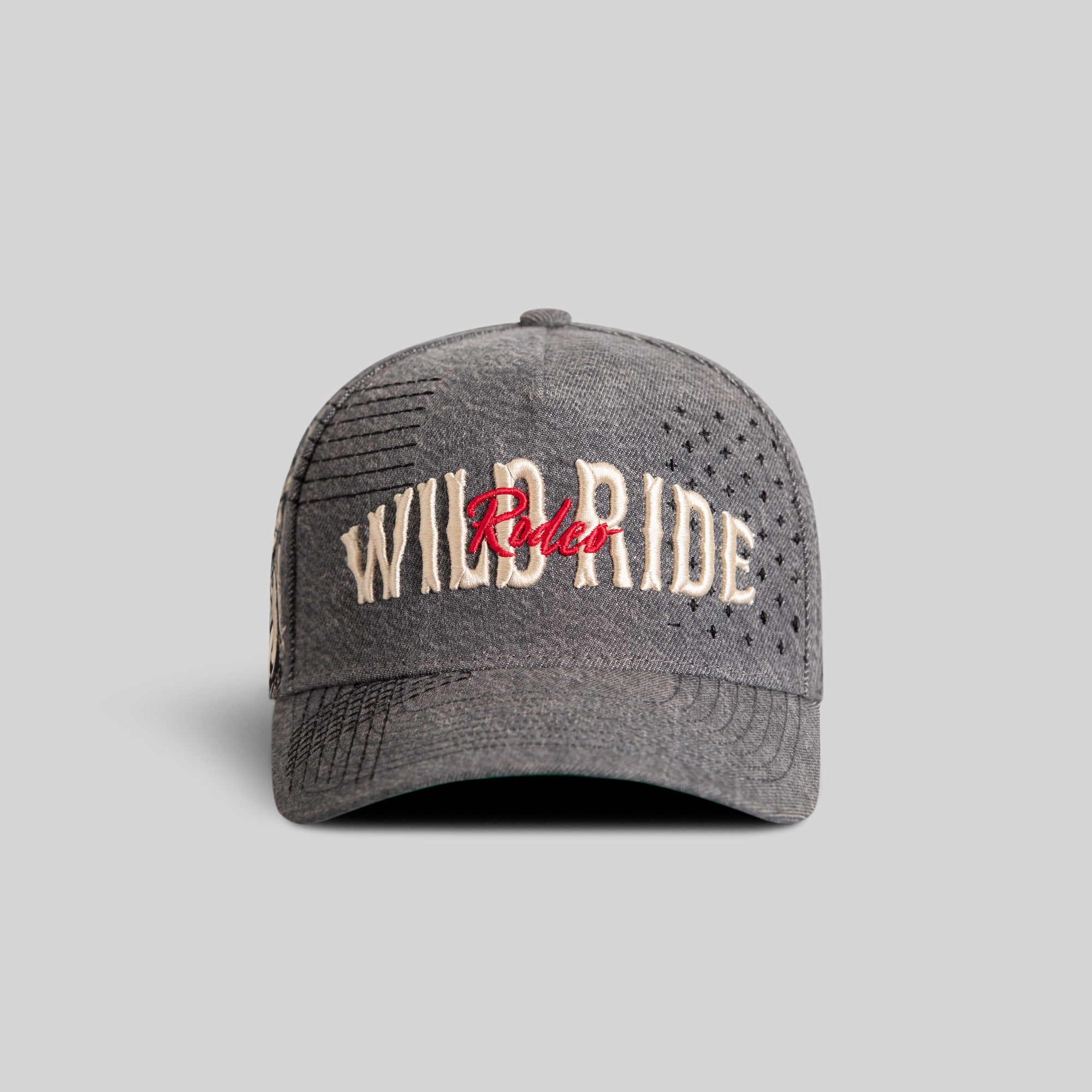 WILD RIDE SASHIKO GREY DENIM TRUCKER