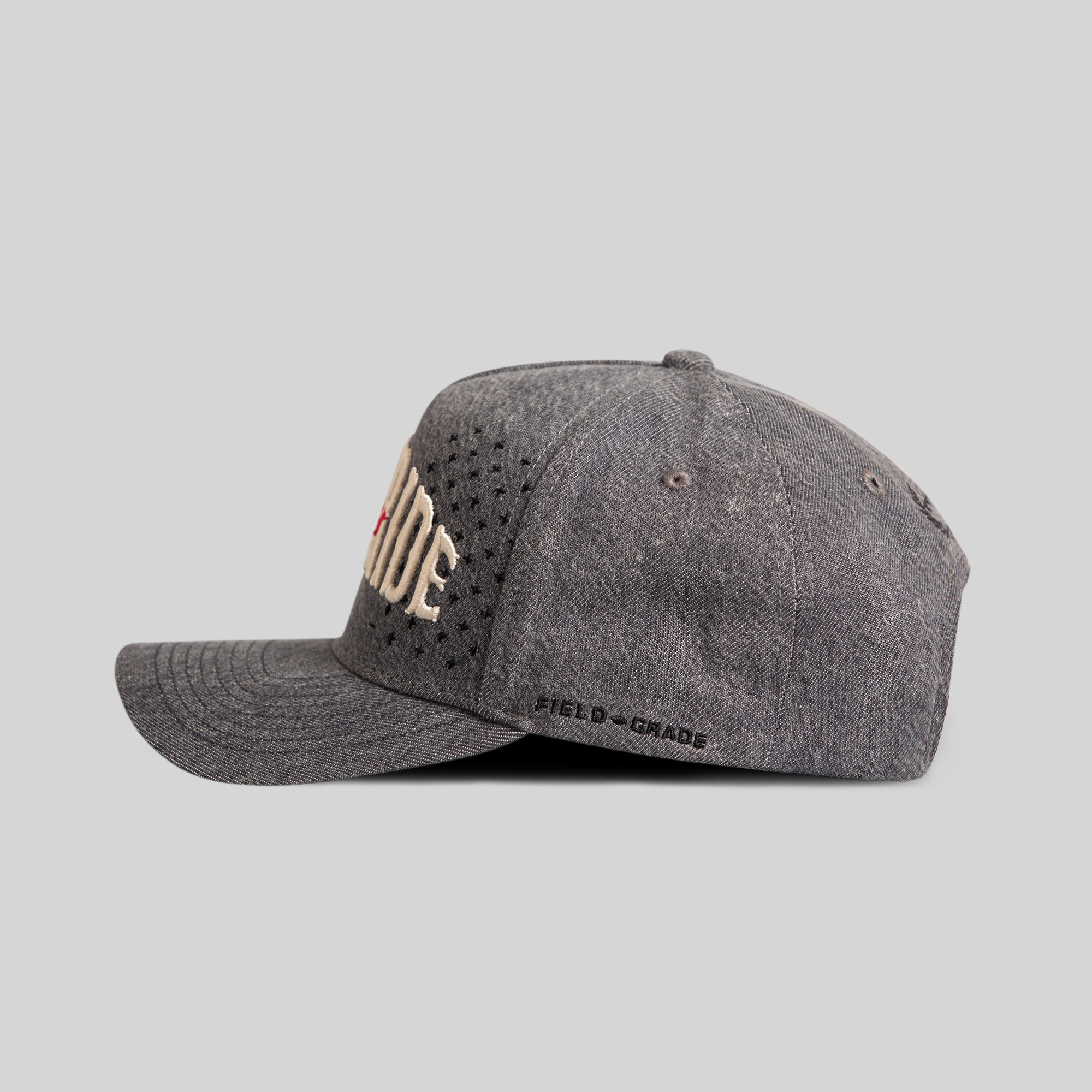 WILD RIDE SASHIKO GREY DENIM TRUCKER