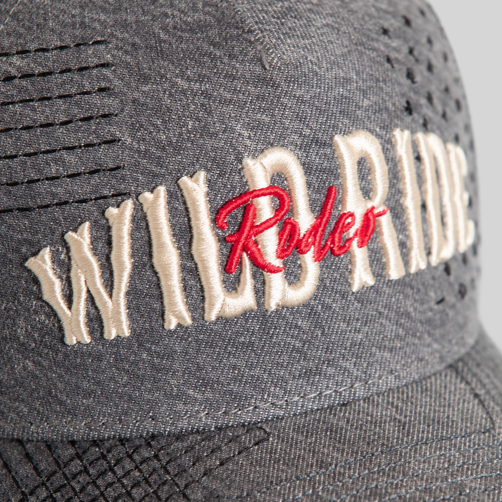 WILD RIDE SASHIKO GREY DENIM TRUCKER
