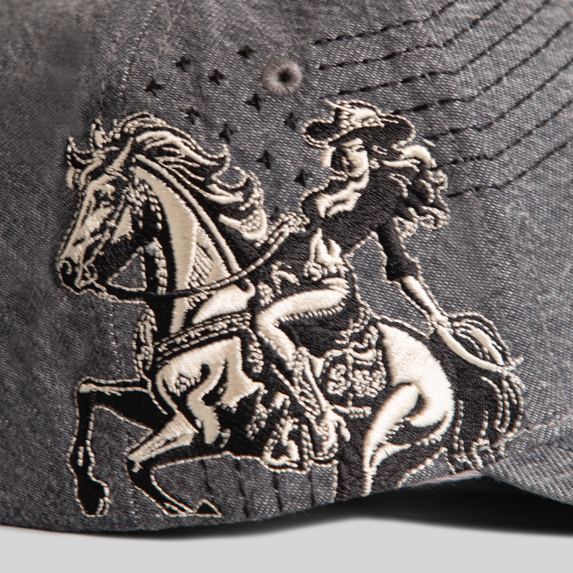 WILD RIDE SASHIKO GREY DENIM TRUCKER