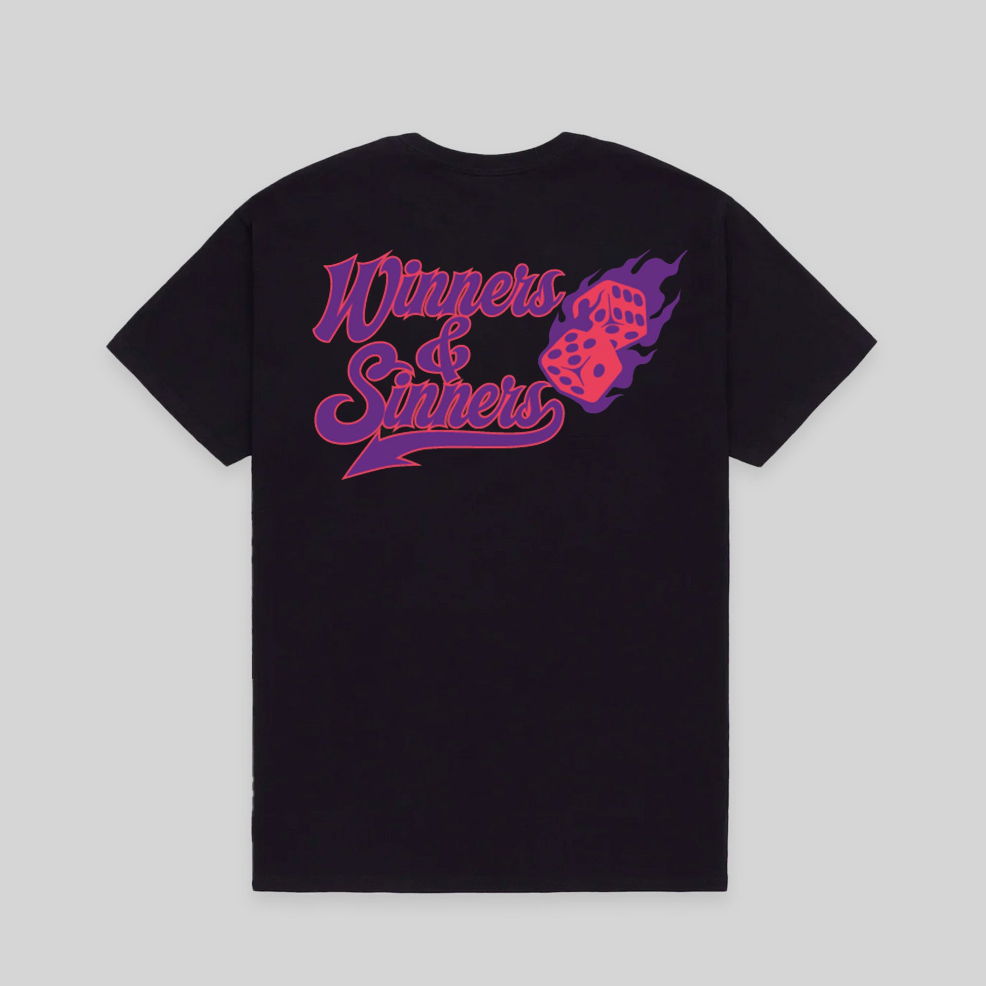 WINNERS AND SINNERS BLACK COTTON TEE