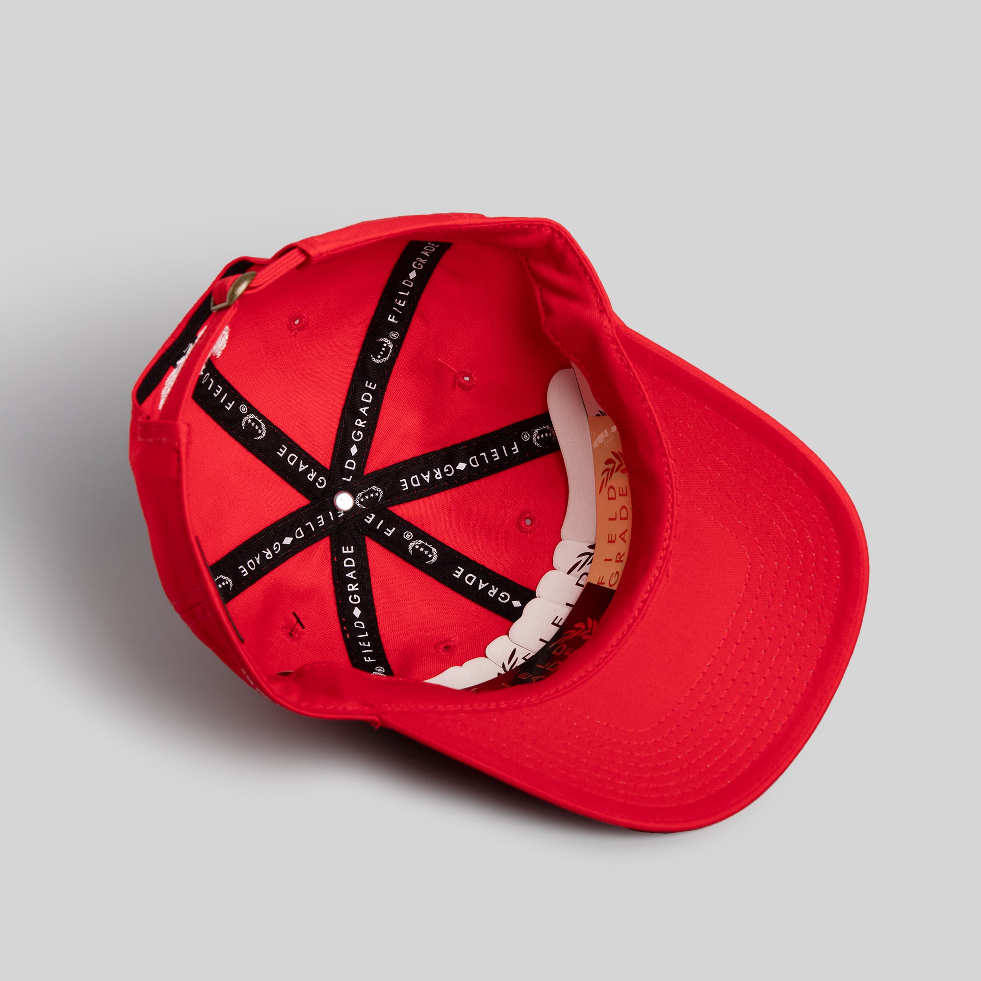 TRUST NO ONE VARSITY RED RELAXED FIT HAT