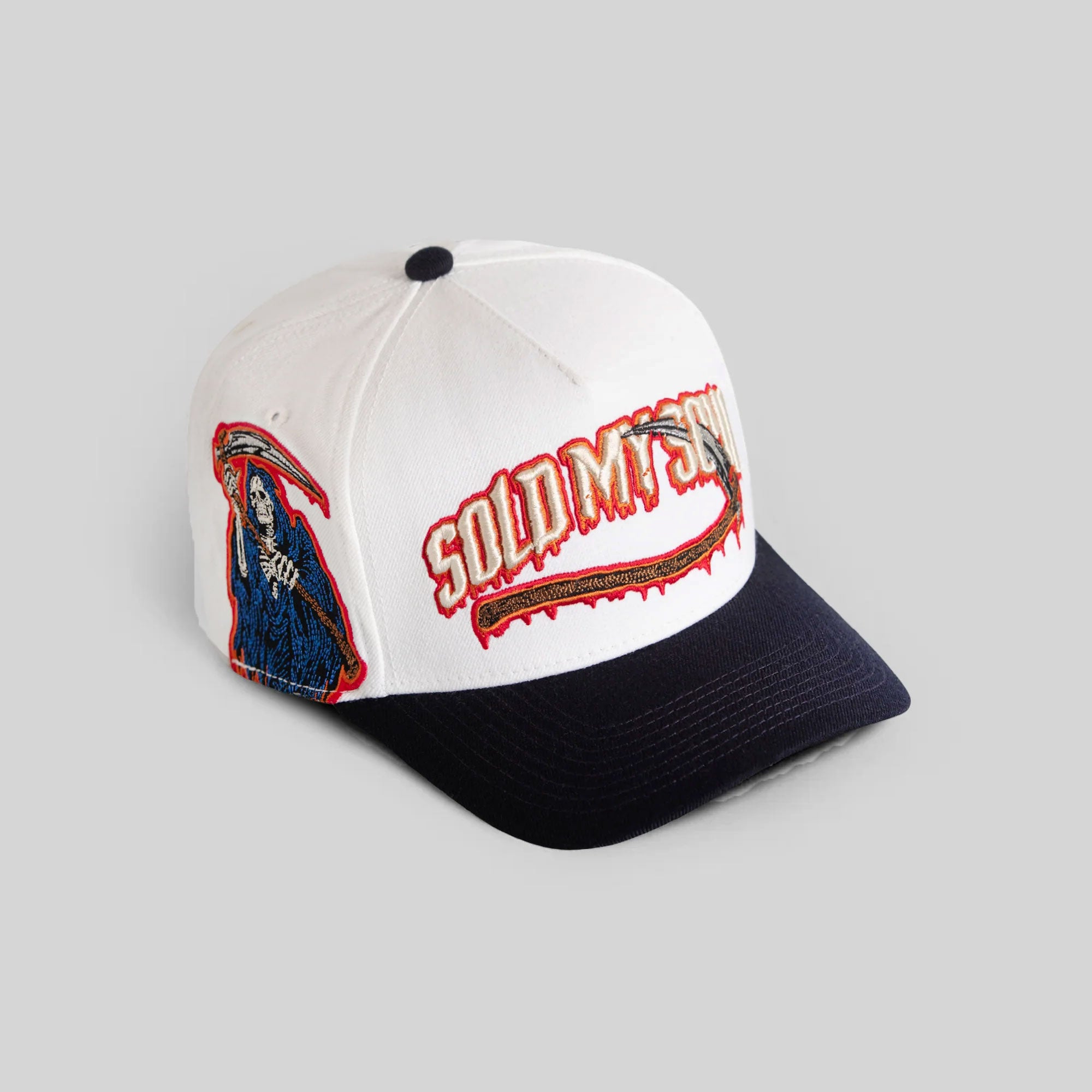 SOLD MY SOUL OFF WHITE NAVY TRUCKER