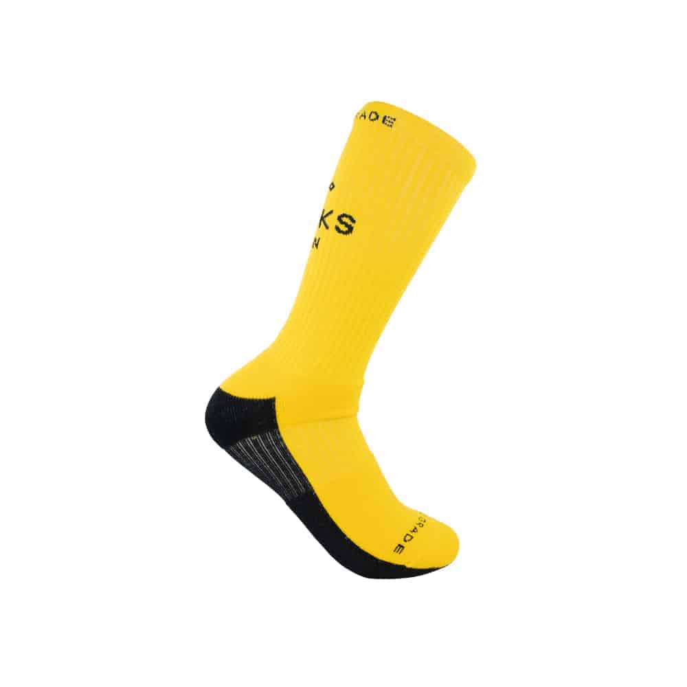 NO F*CKS GIVEN GREEN/ROYAL/YELLOW CUSHIONED CREW SOCK 3 PACK